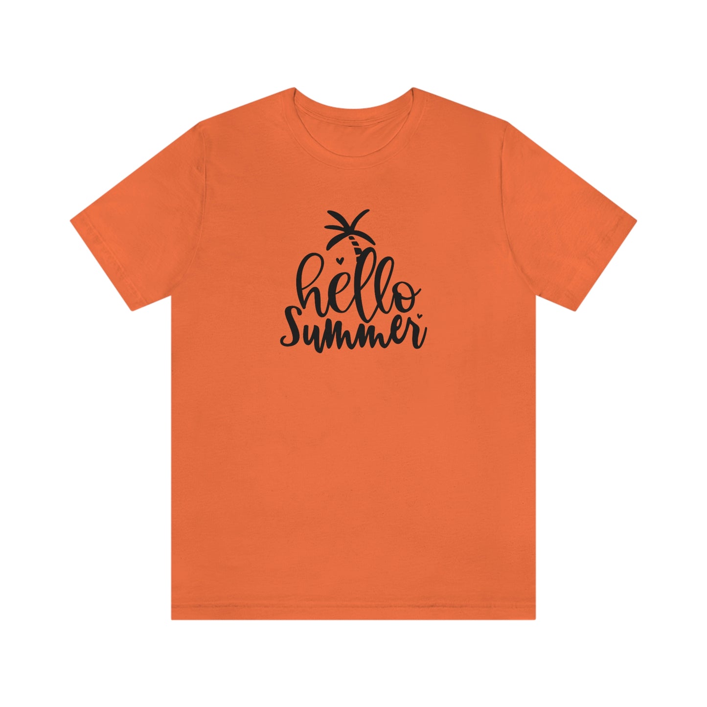 NWT- Hello Summer in Black Letters Unisex Jersey Short Sleeve Tee