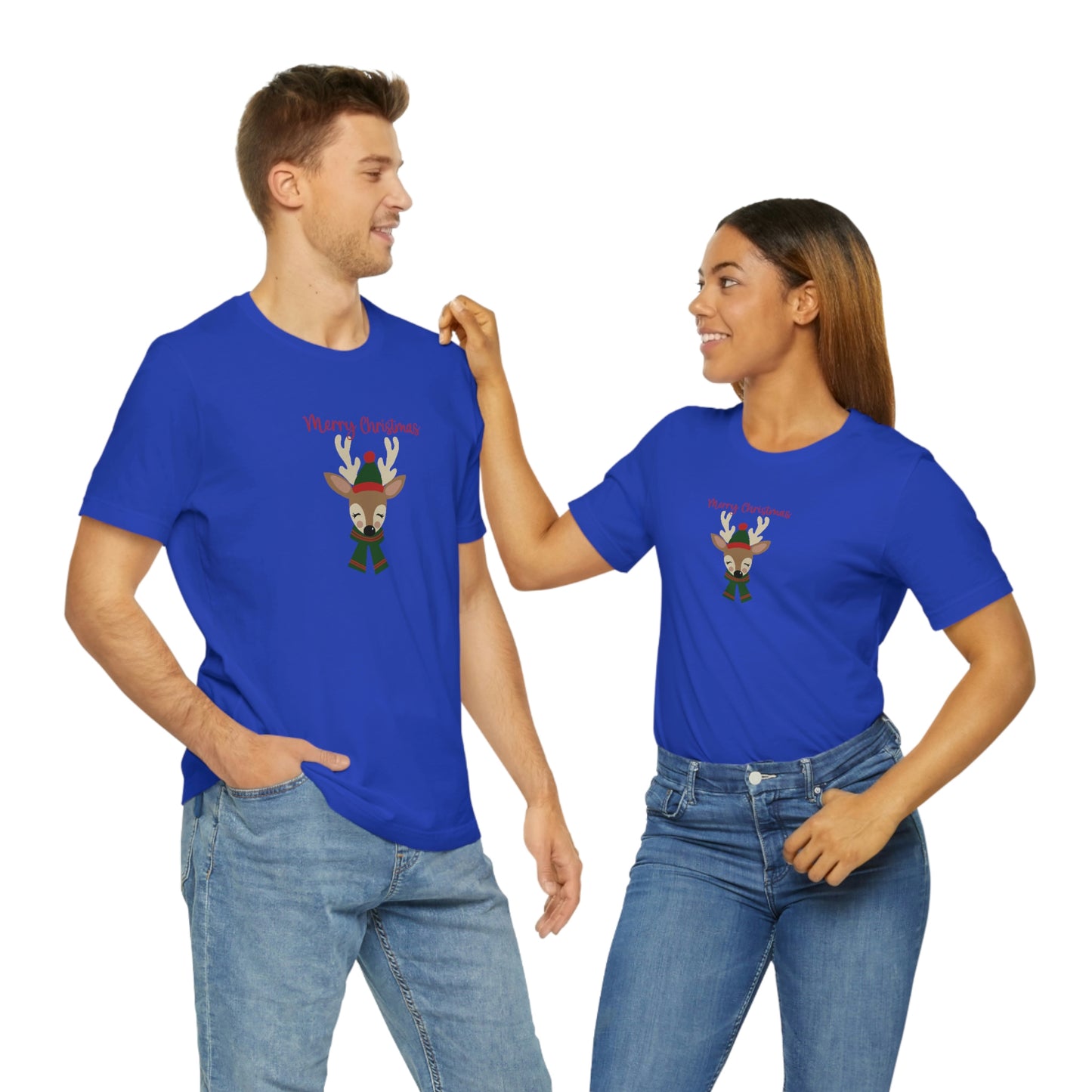 Holiday Reindeer 2 Unisex Jersey Short Sleeve Tee