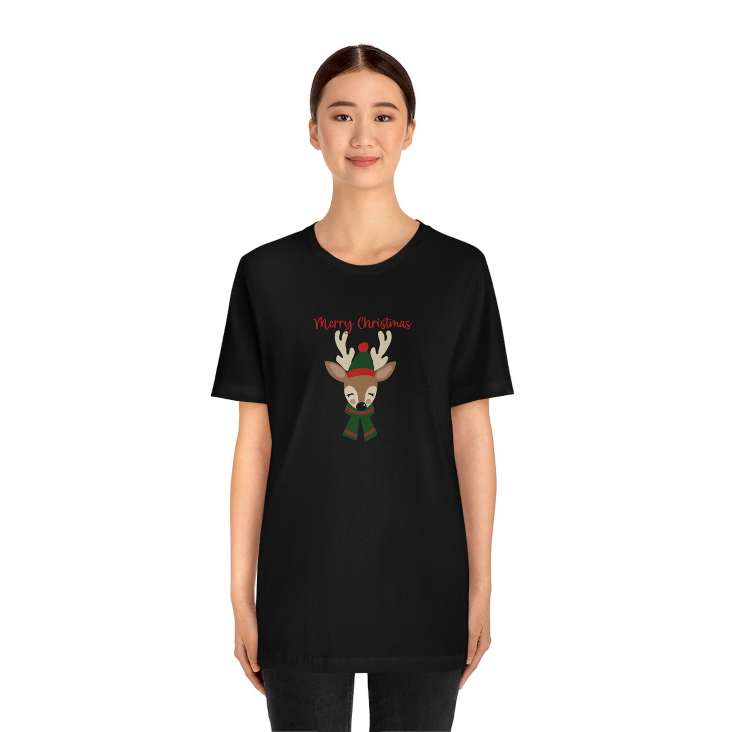 Holiday Reindeer 2 Unisex Jersey Short Sleeve Tee