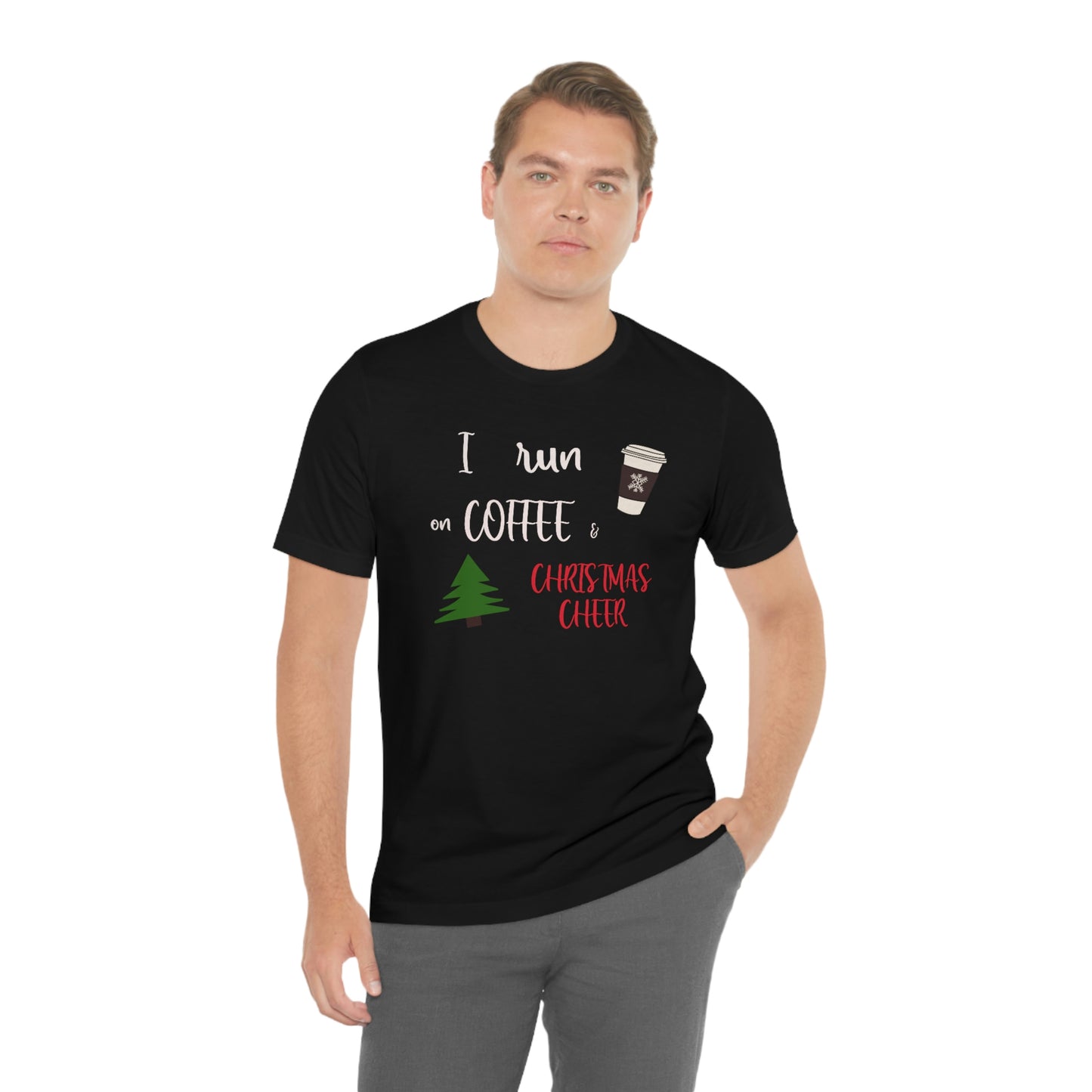 Holiday Coffee and Cheer Unisex Jersey Short Sleeve Tee