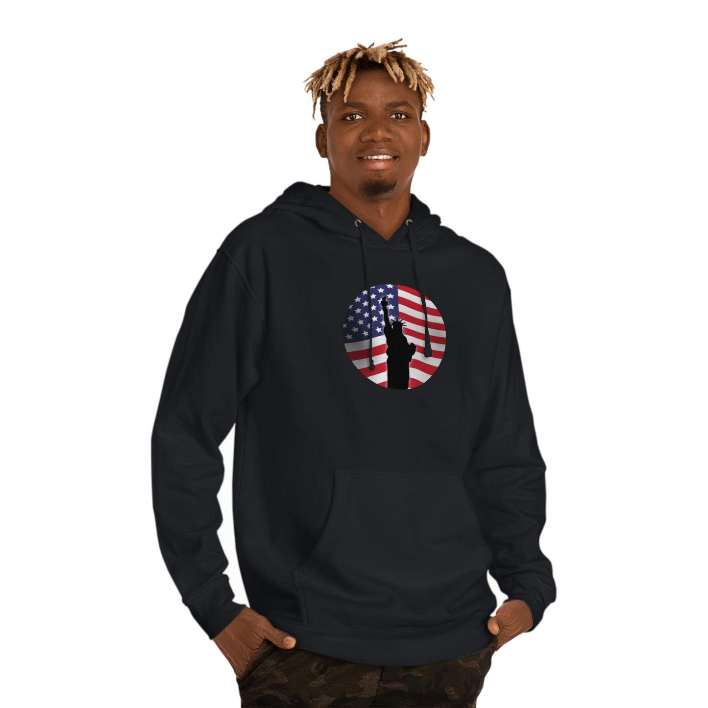 Holiday Lady Liberty 2 Unisex Hooded Sweatshirt