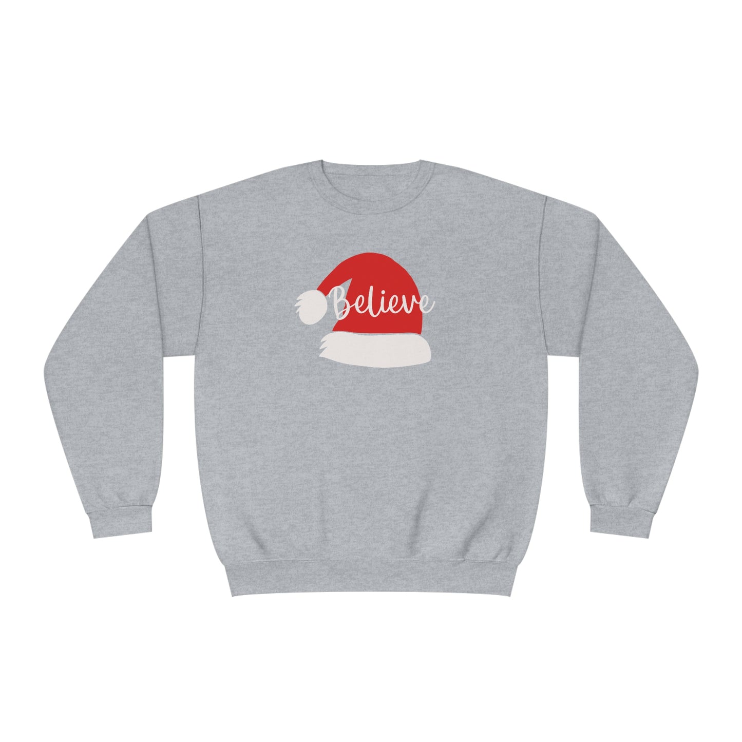 NWT- Believe Santa Hat Unisex NuBlend® Crewneck Sweatshirt