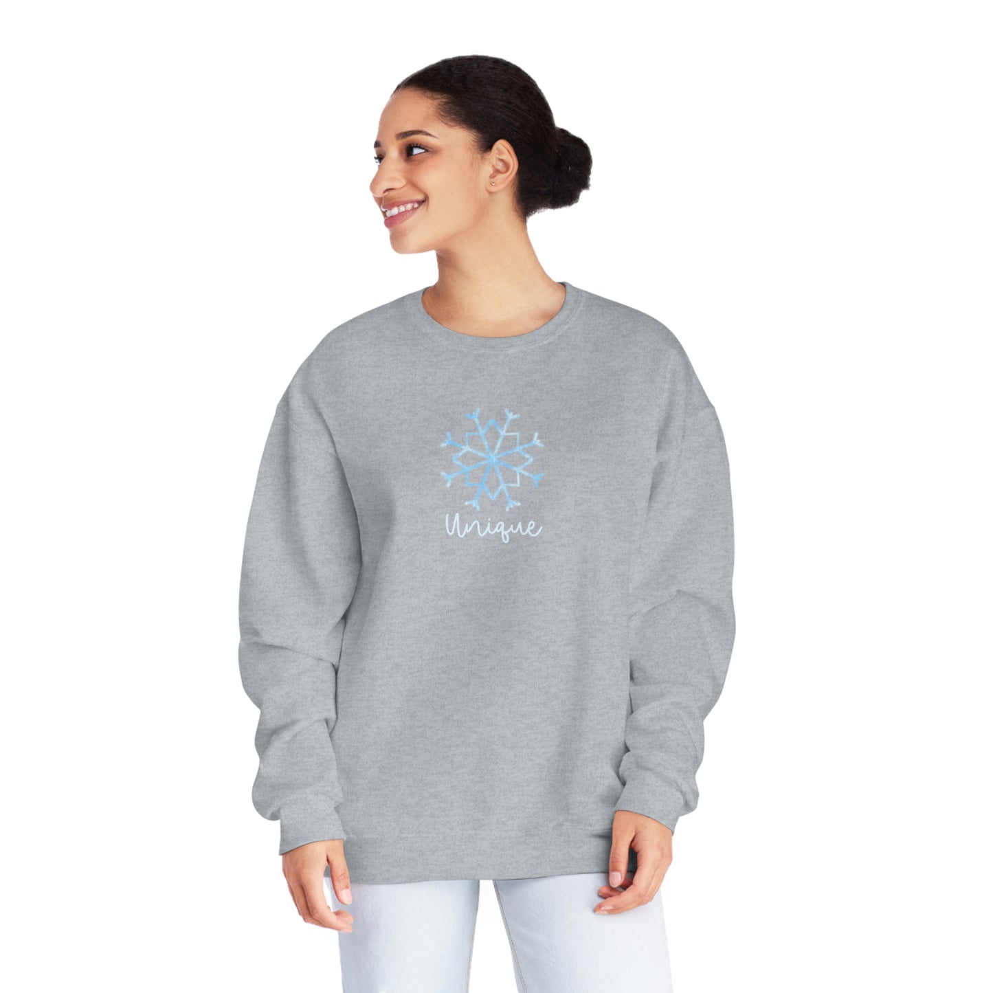 NWT- Unique Snowflake Unisex NuBlend® Crewneck Sweatshirt