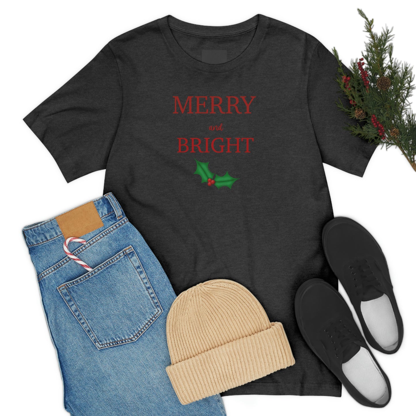 Holiday Merry Unisex Jersey Short Sleeve Tee