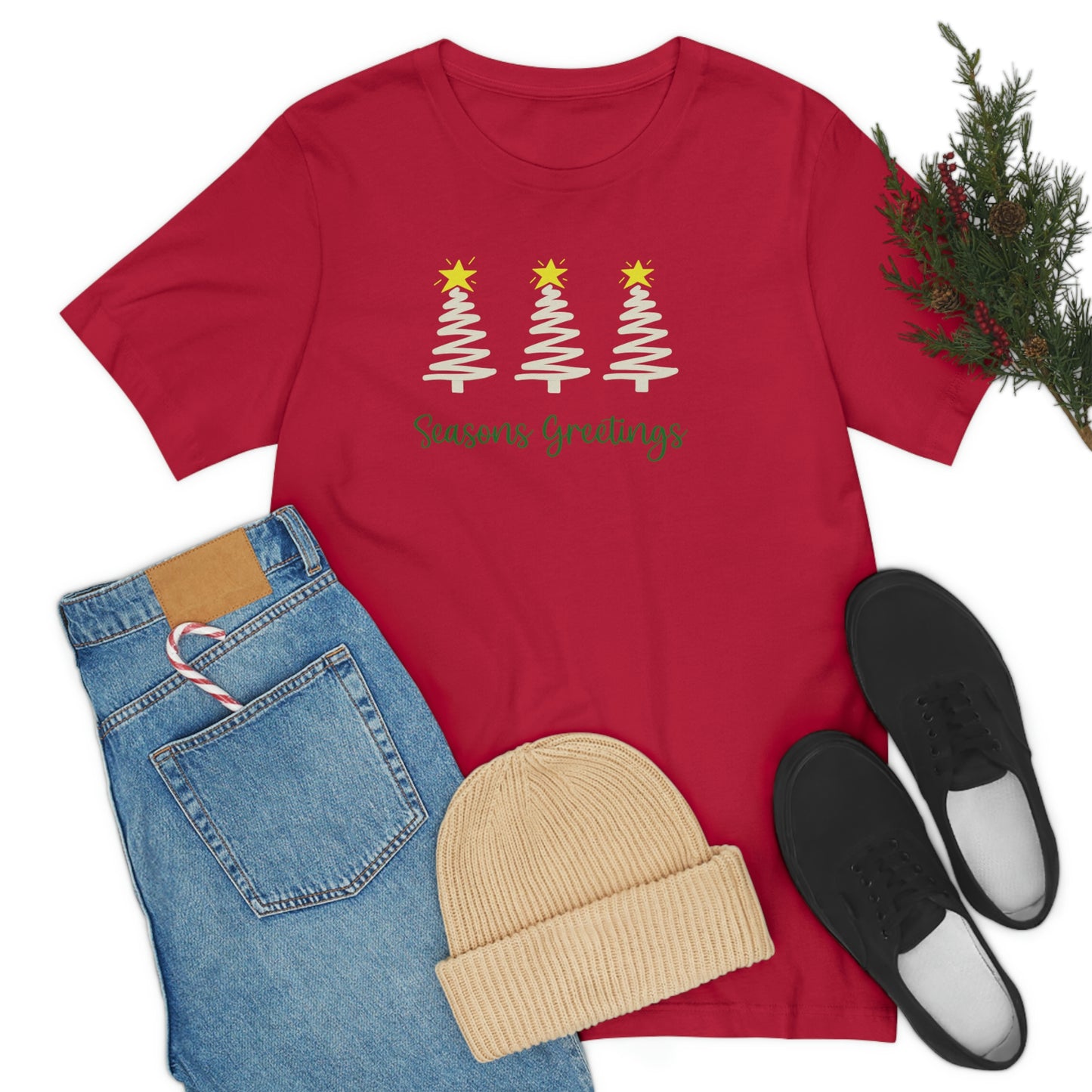 Holiday Seasons Greetings Unisex Jersey Short Sleeve Tee