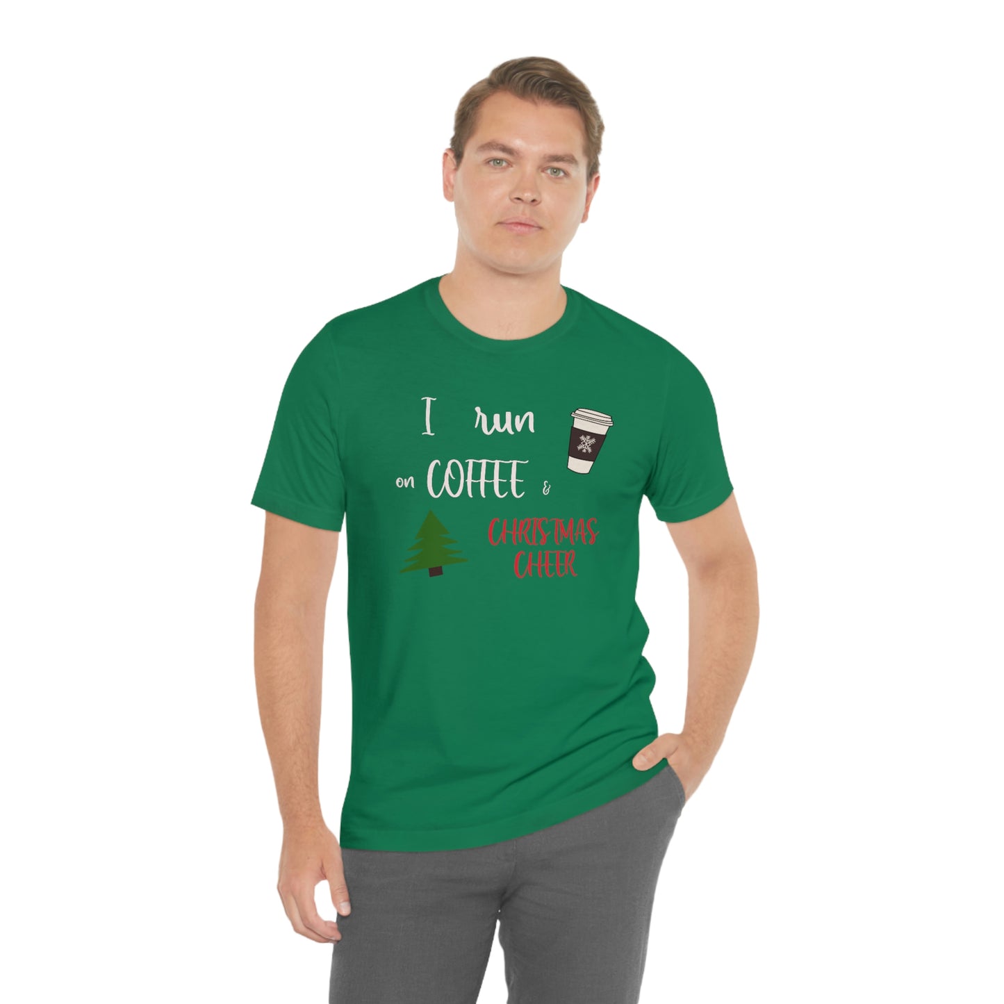 Holiday Coffee and Cheer Unisex Jersey Short Sleeve Tee