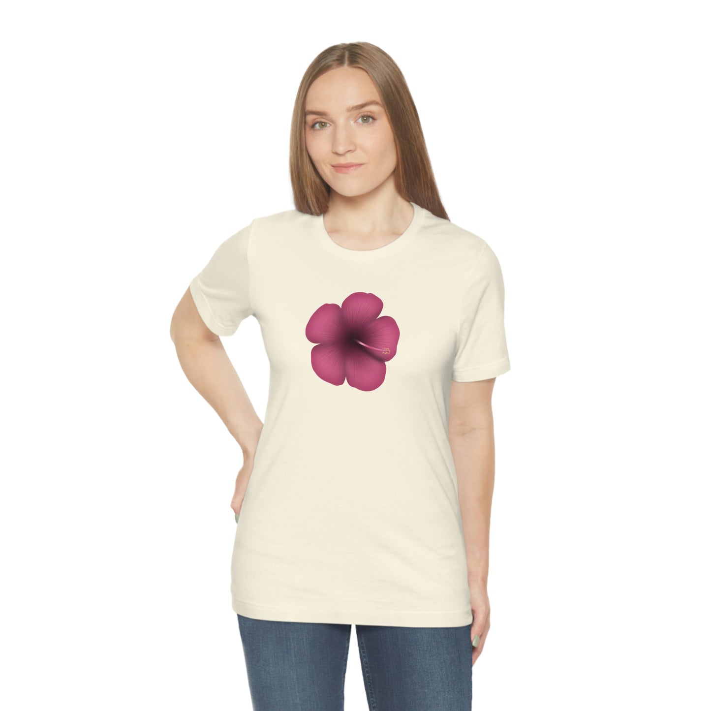 NWT Hibiscus Flower Unisex Jersey Short Sleeve Tee