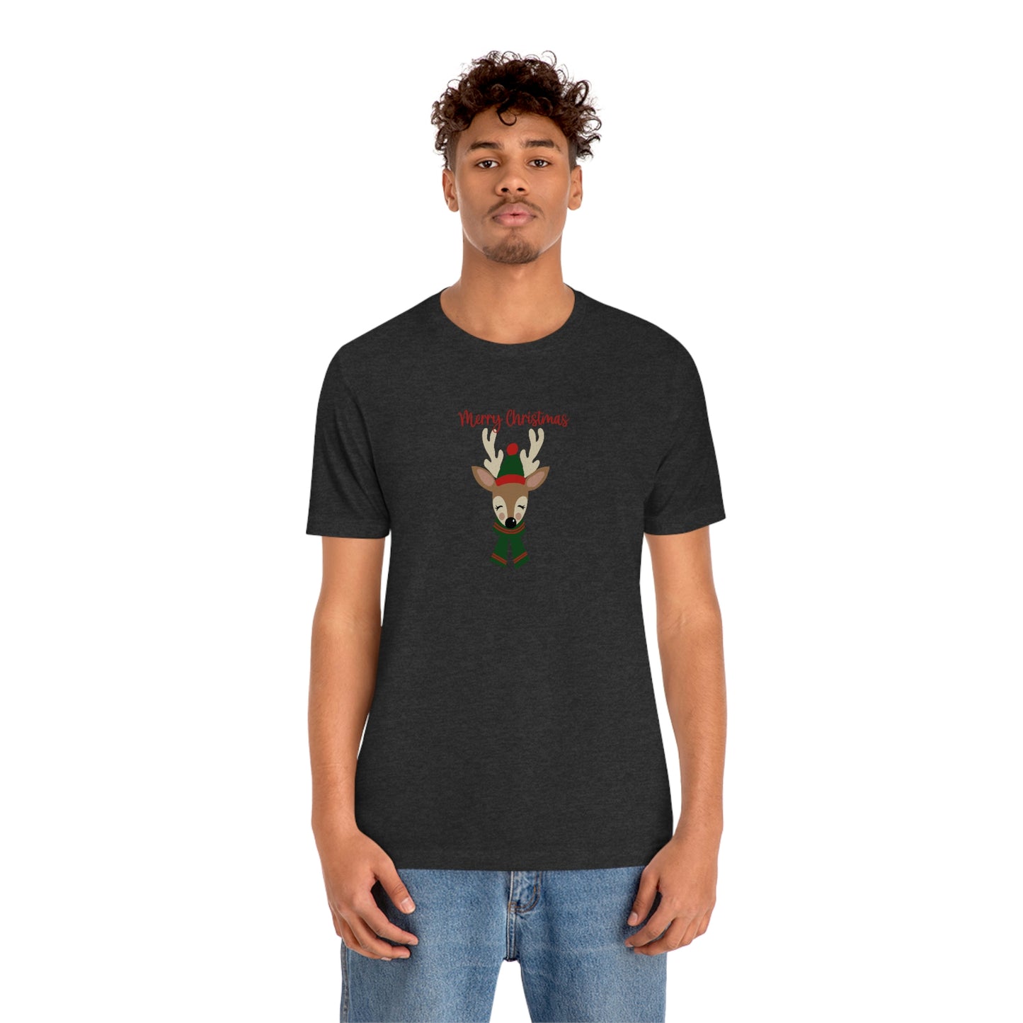 Holiday Reindeer 2 Unisex Jersey Short Sleeve Tee