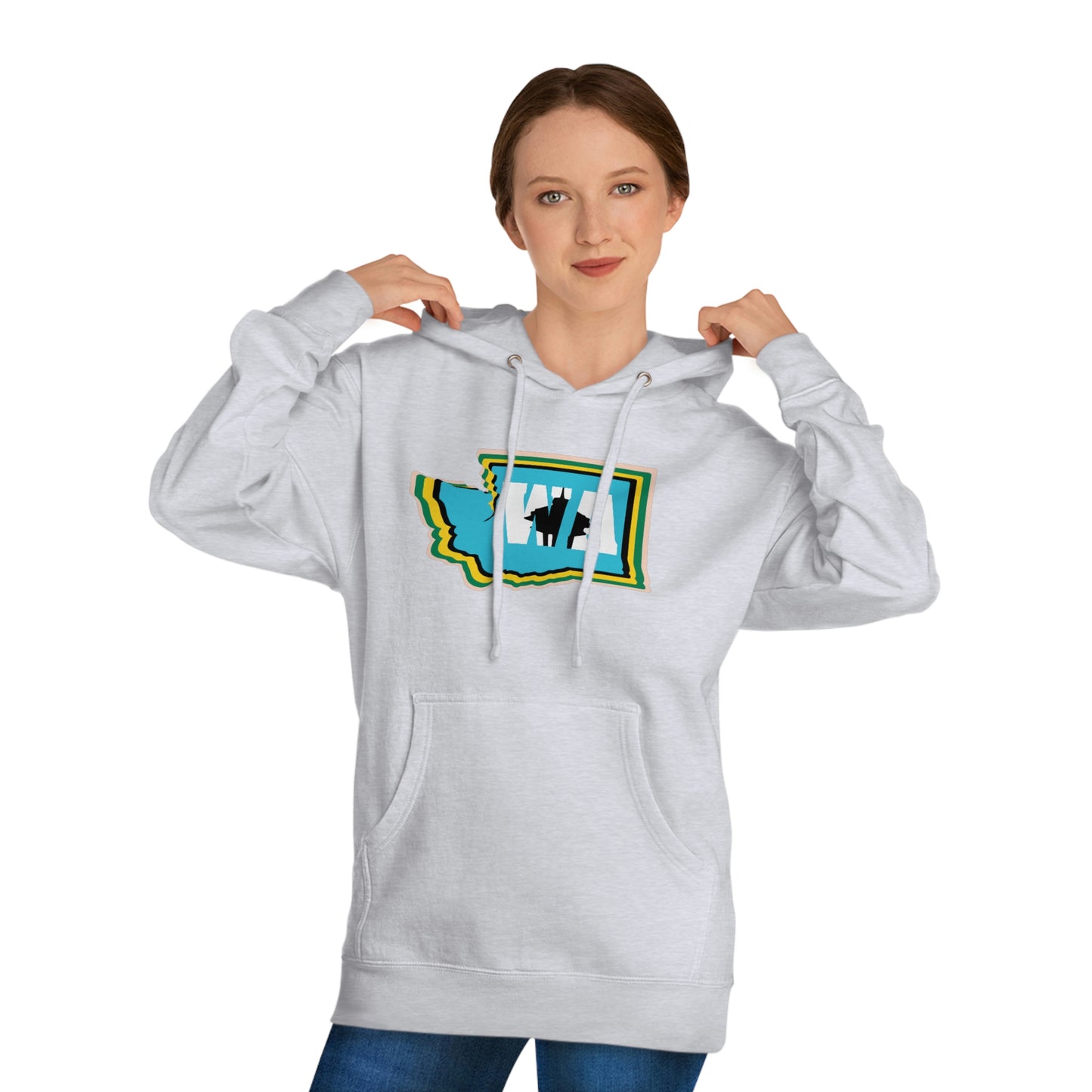 State Love-Washington Alternate Blue SN Unisex Hooded Sweatshirt