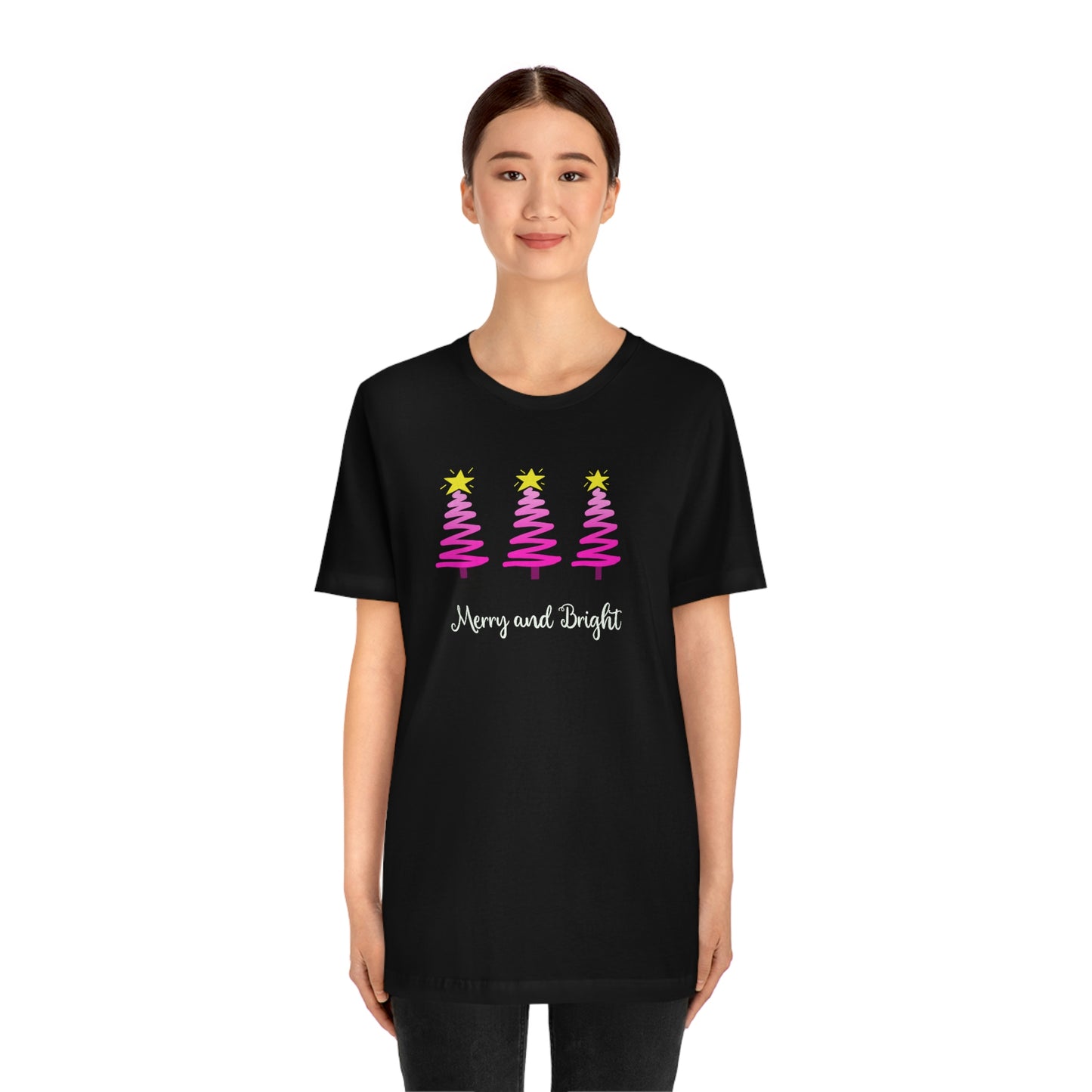 Holiday Merry and Bright Unisex Jersey Short Sleeve Tee