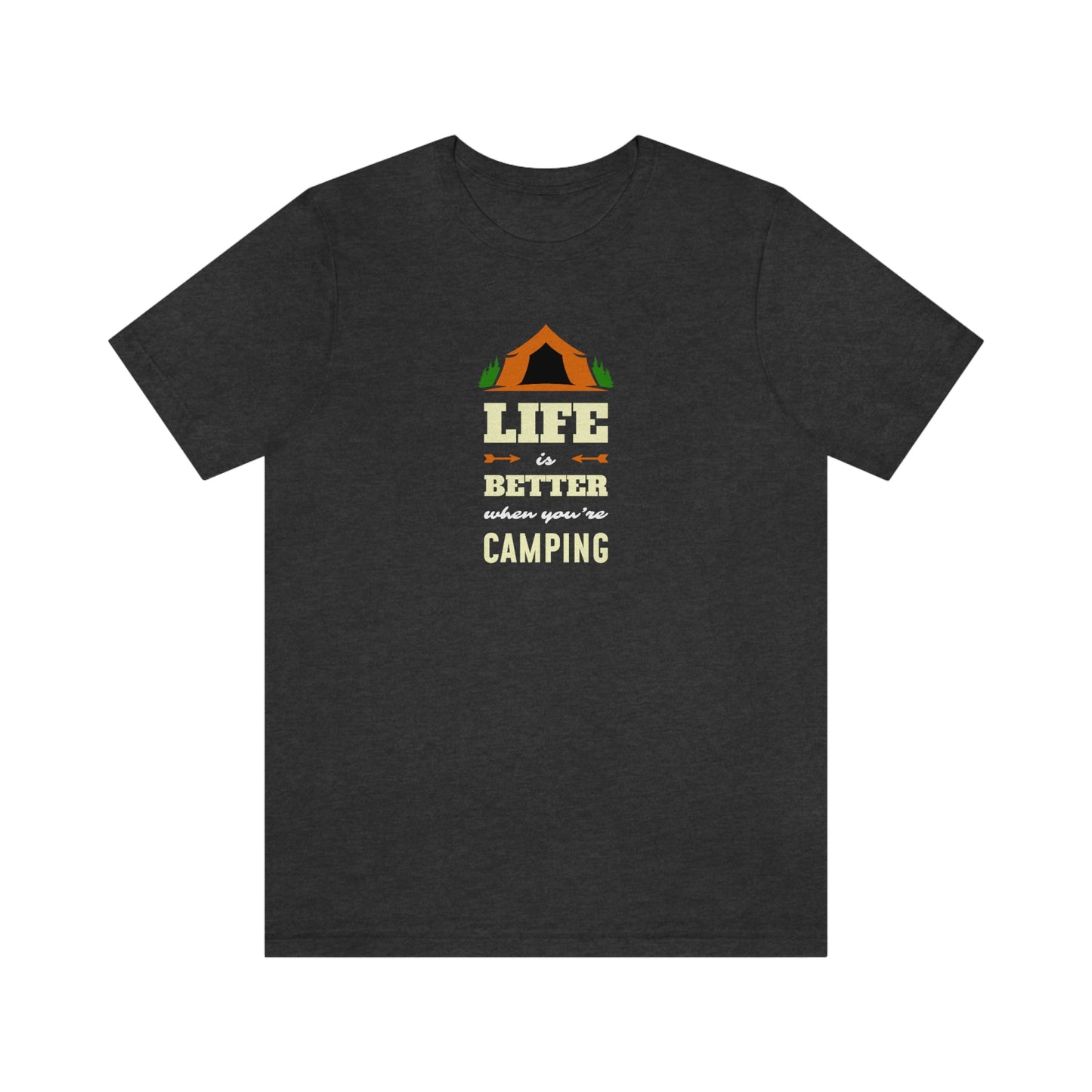 NWT - Life Is Better Camping Unisex Jersey Short Sleeve Tee