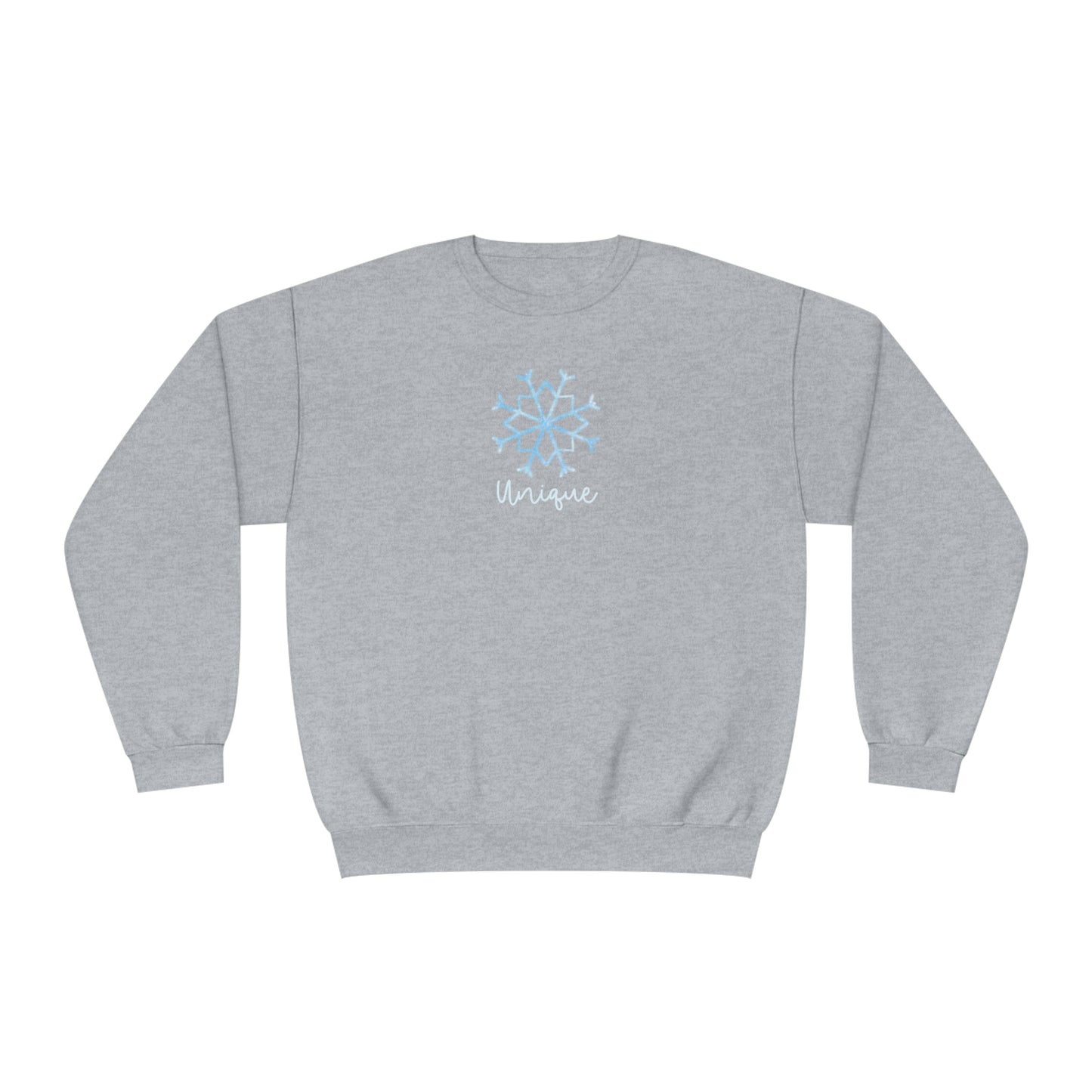 NWT- Unique Snowflake Unisex NuBlend® Crewneck Sweatshirt