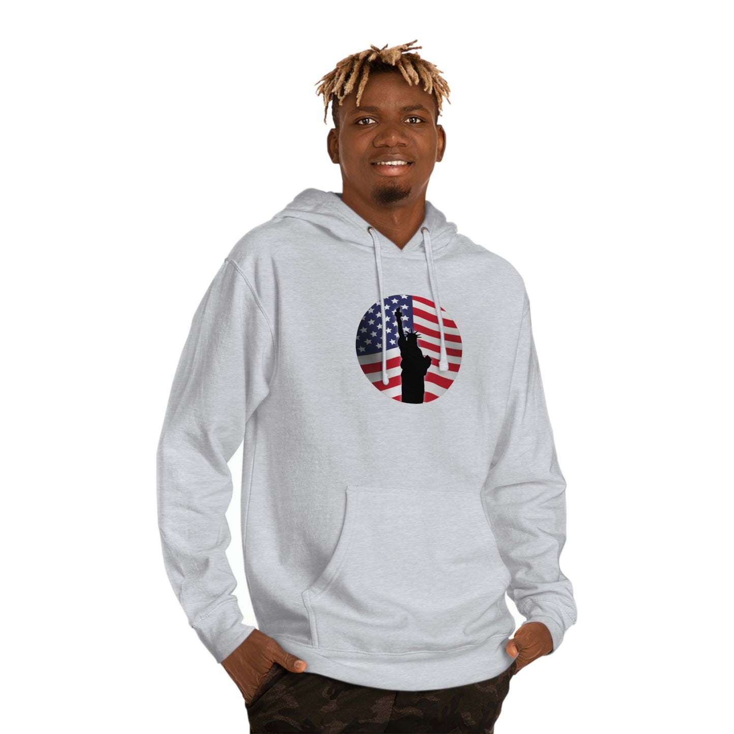 Holiday Lady Liberty 2 Unisex Hooded Sweatshirt