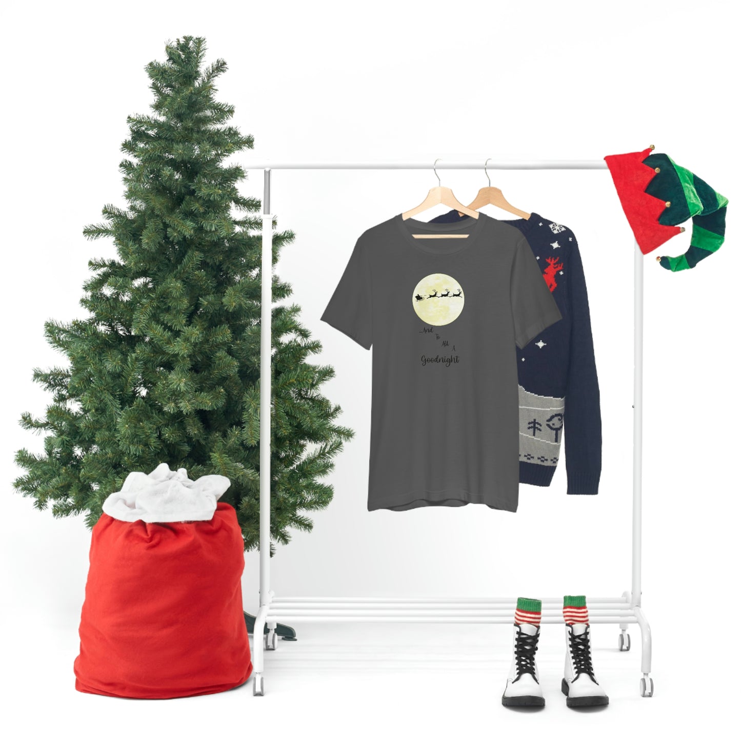 Holiday Santa Sleigh Unisex Jersey Short Sleeve Tee