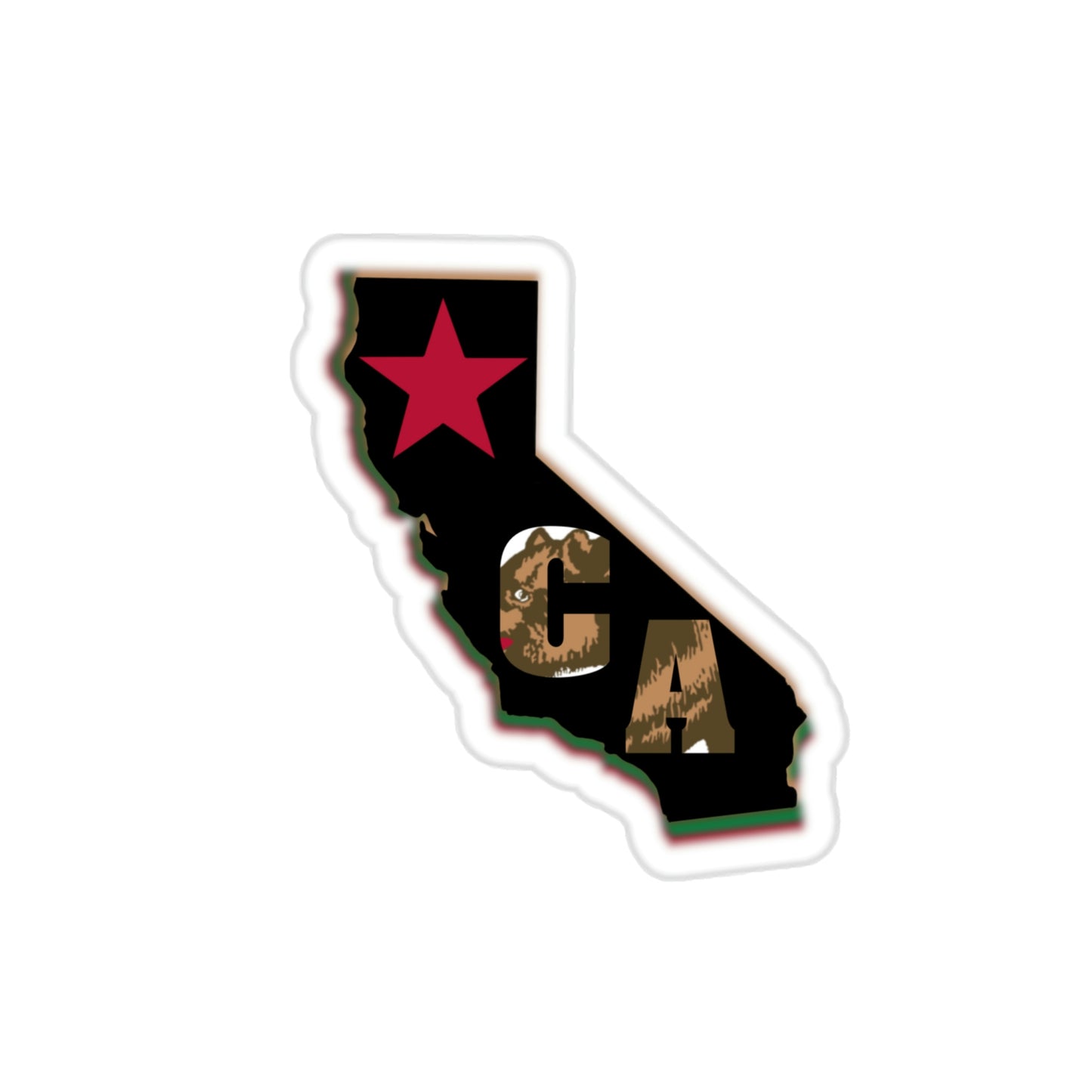 NWT- California Black Kiss-Cut Stickers