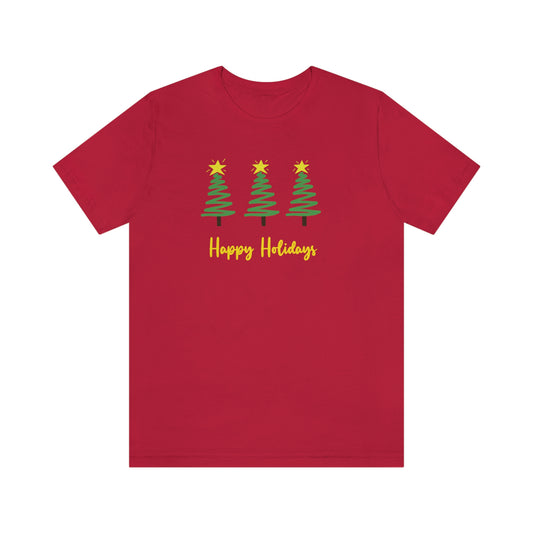 Holiday Happy Holidays Unisex Jersey Short Sleeve Tee