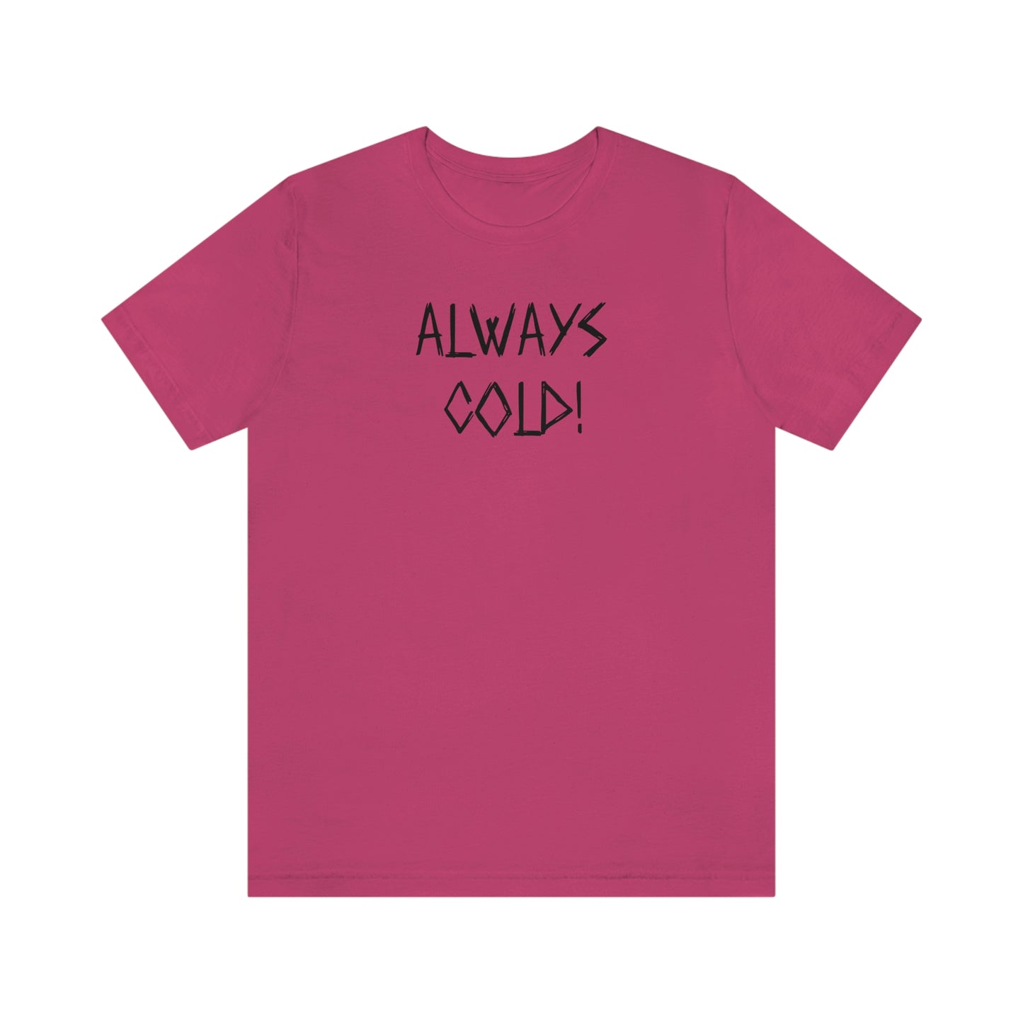 NWT-Always Cold Unisex Jersey Short Sleeve Tee