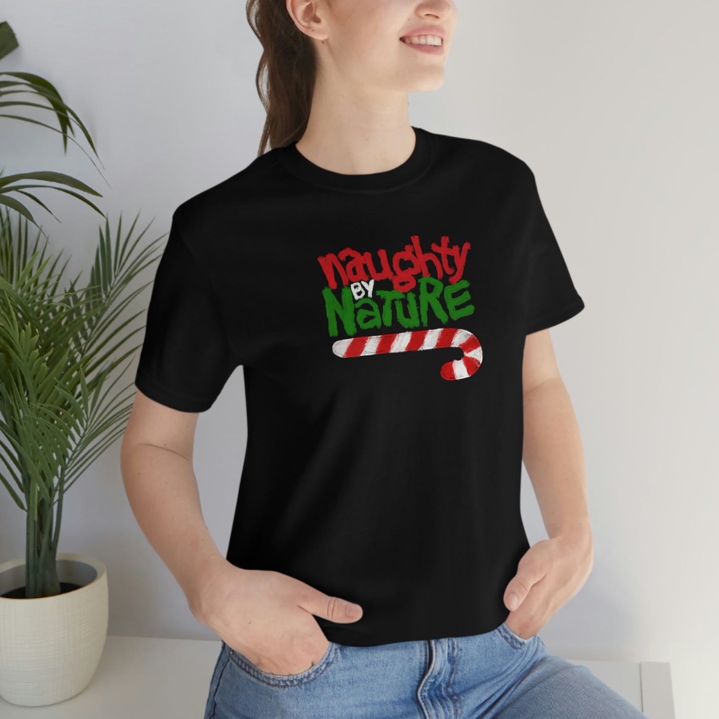 Holiday- Naughty by Nature Christmas Unisex Jersey Short Sleeve Tee