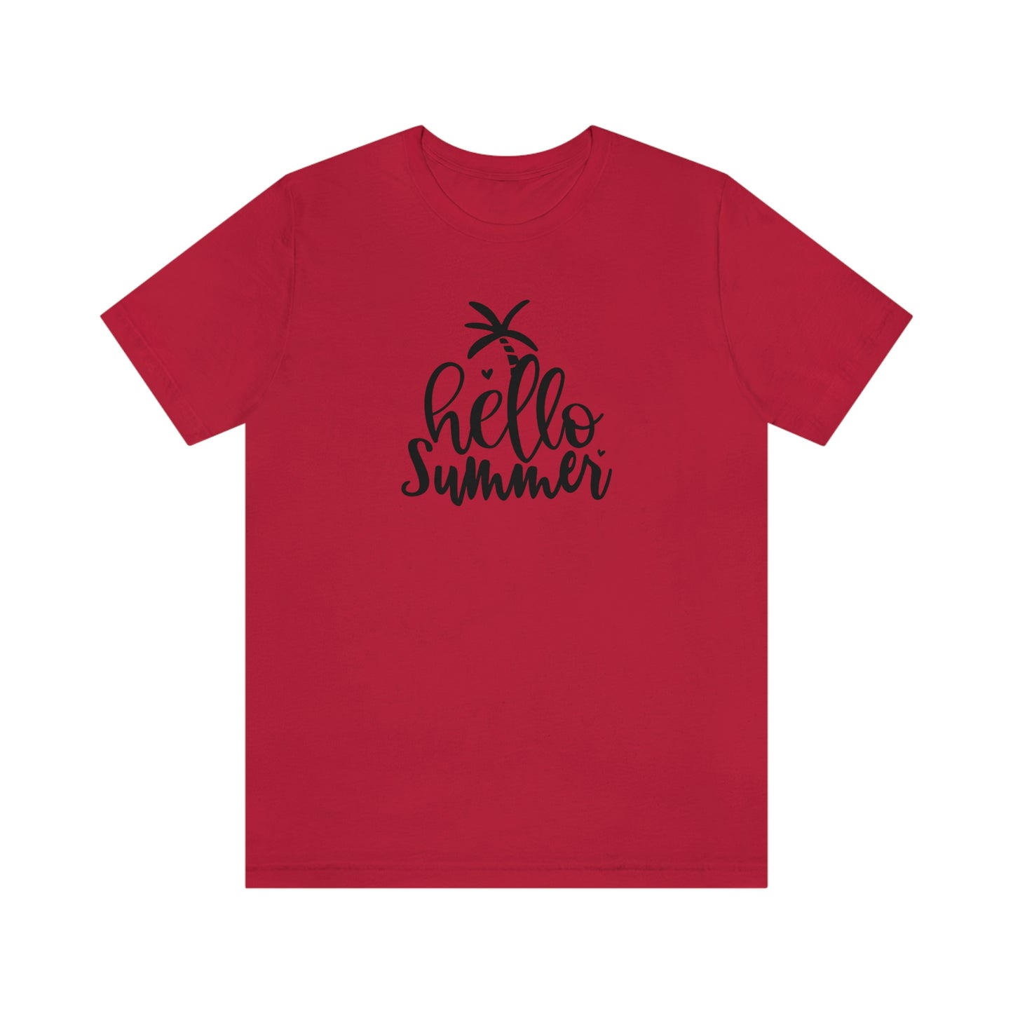 NWT- Hello Summer in Black Letters Unisex Jersey Short Sleeve Tee