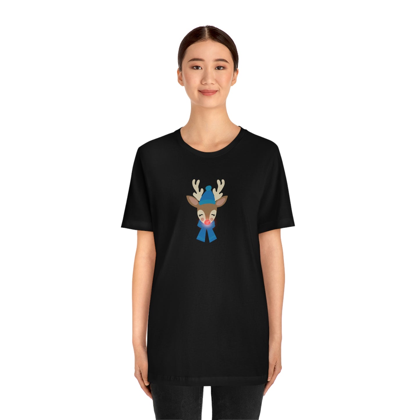 Holiday Reindeer 1 Unisex Jersey Short Sleeve Tee