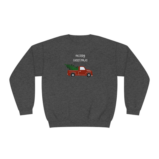 NWT- Christmas Red Truck Unisex NuBlend® Crewneck Sweatshirt