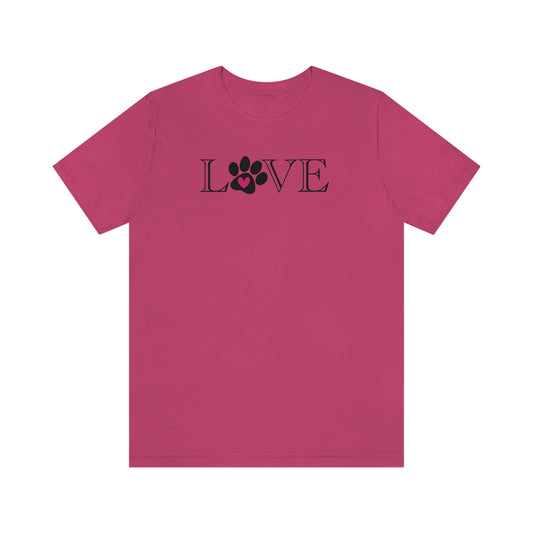 NWT Paw Print Pink Unisex Jersey Short Sleeve Tee