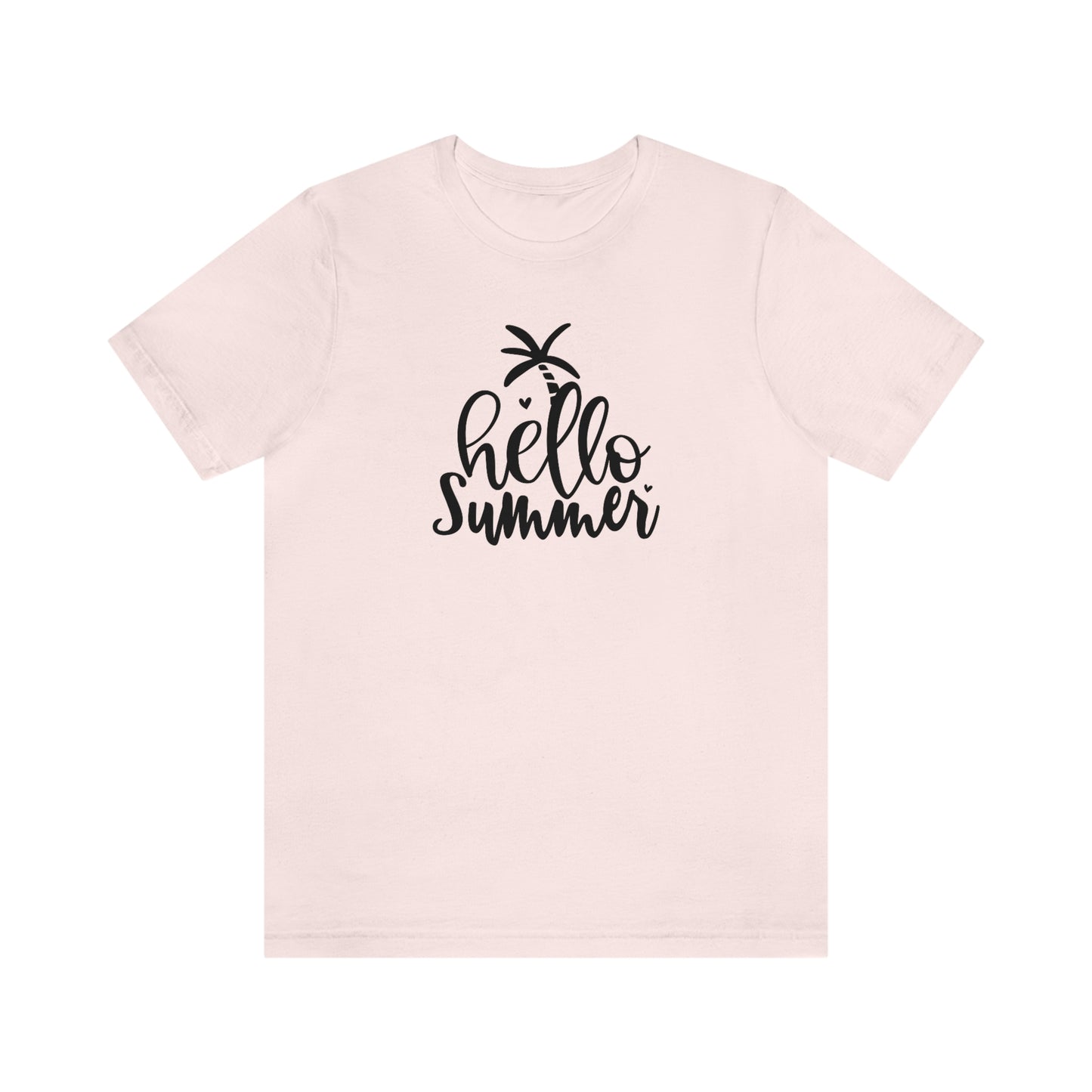 NWT- Hello Summer in Black Letters Unisex Jersey Short Sleeve Tee