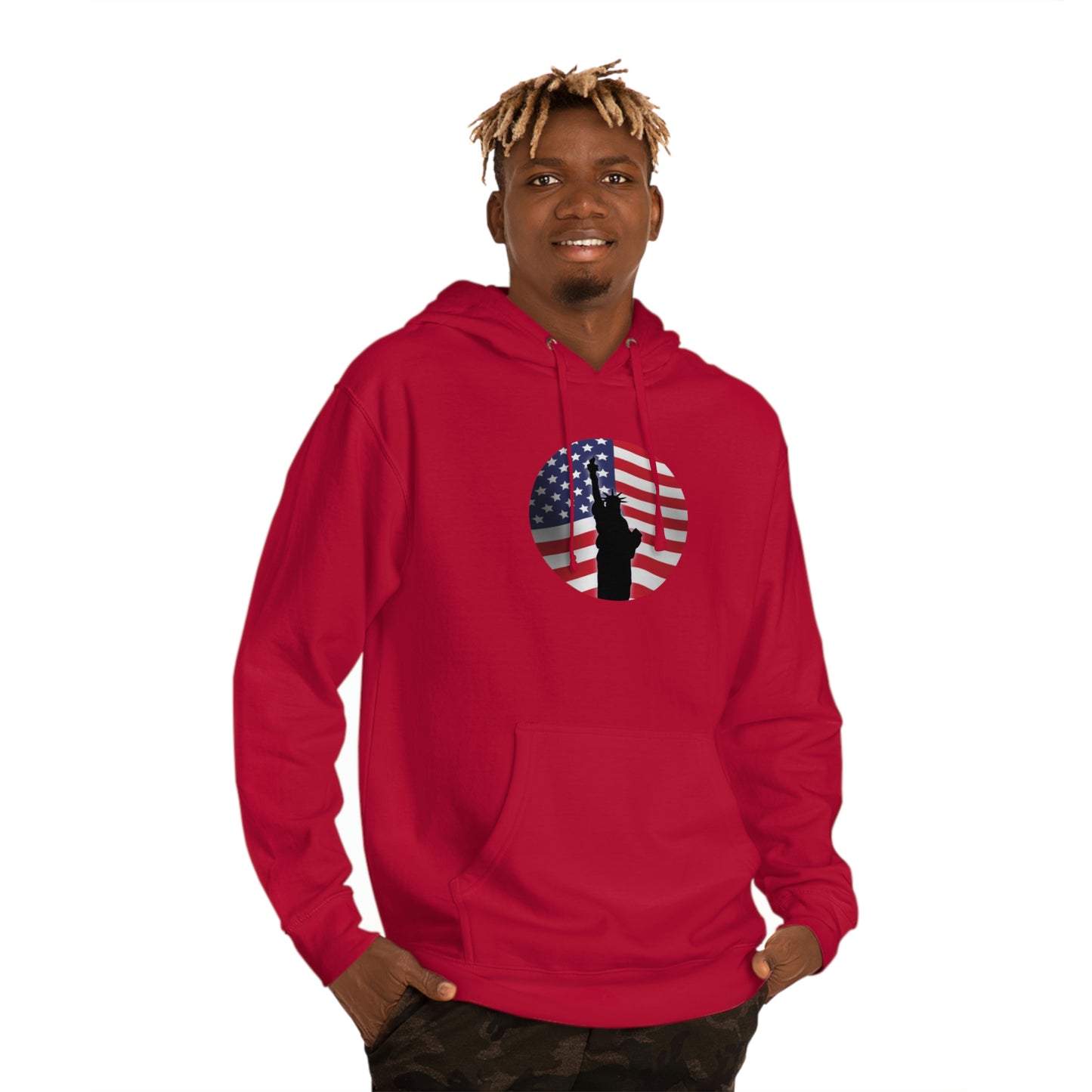 Holiday Lady Liberty 2 Unisex Hooded Sweatshirt