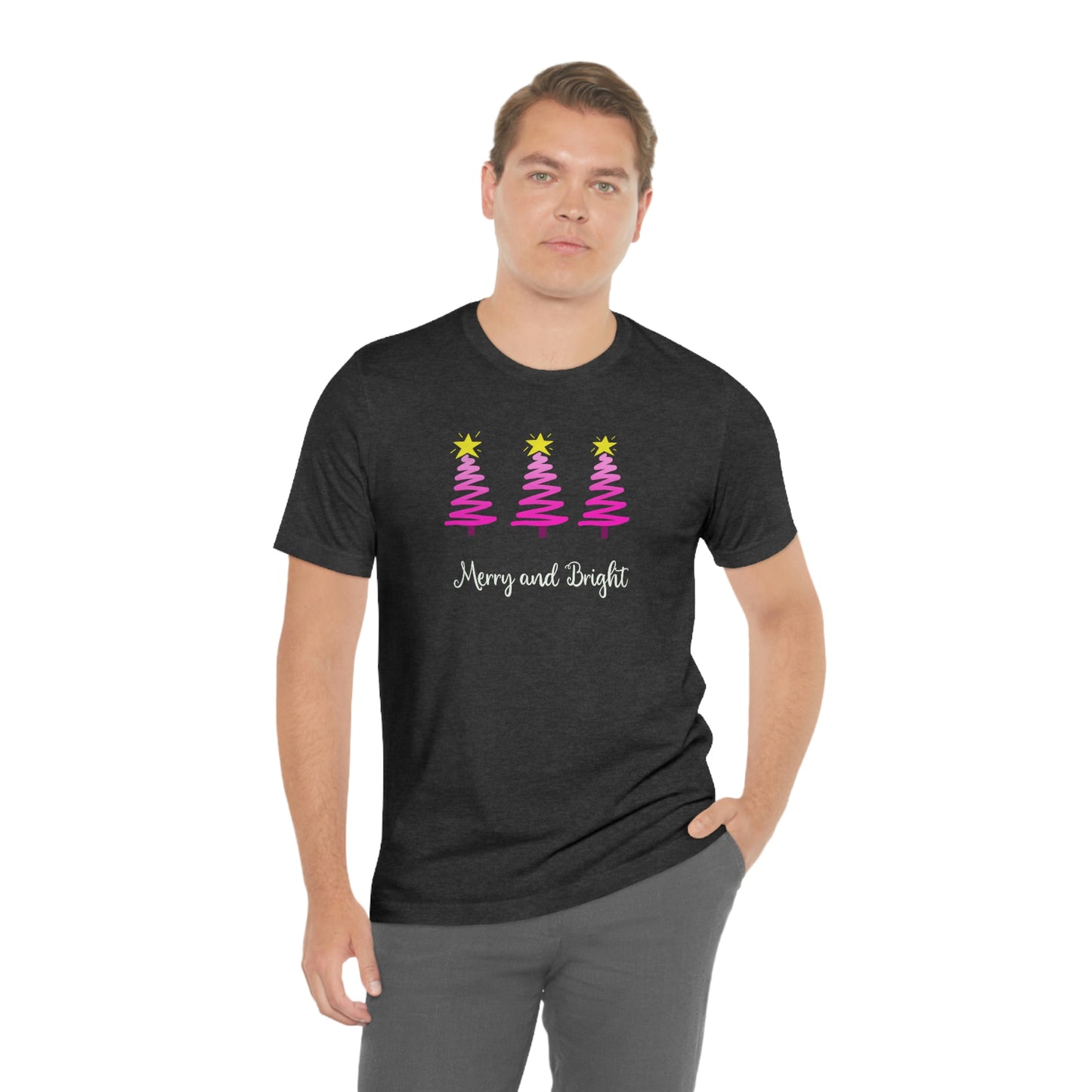 Holiday Merry and Bright Unisex Jersey Short Sleeve Tee