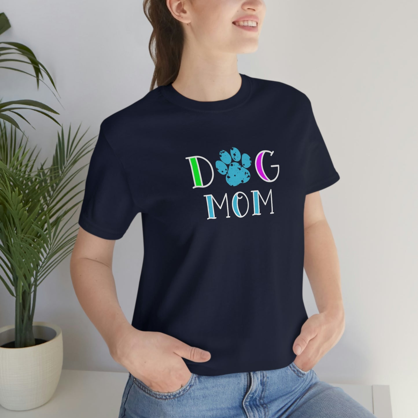 NWT Dog Mom Blue Unisex Jersey Short Sleeve Tee