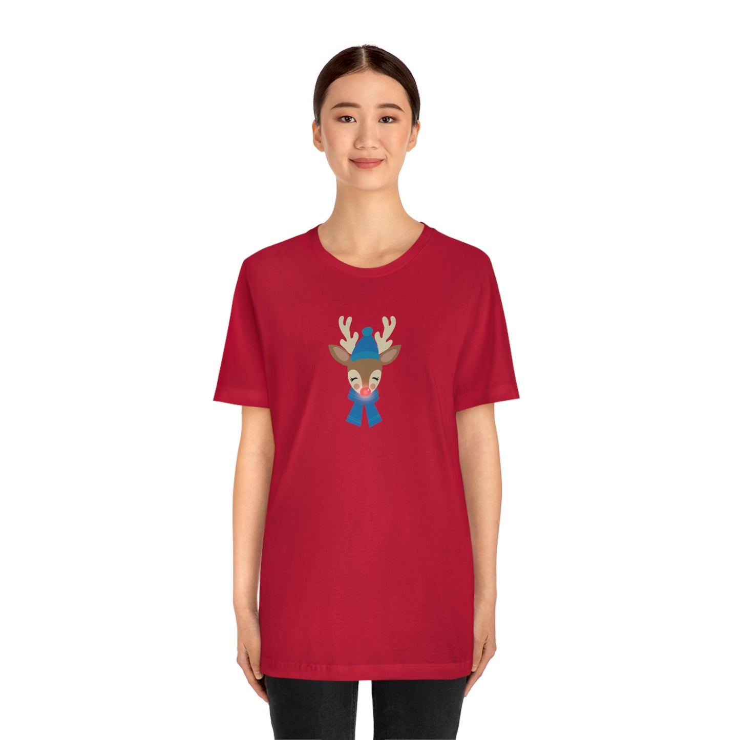 Holiday Reindeer 1 Unisex Jersey Short Sleeve Tee