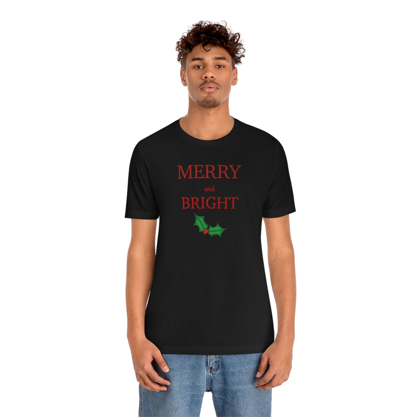 Holiday Merry Unisex Jersey Short Sleeve Tee