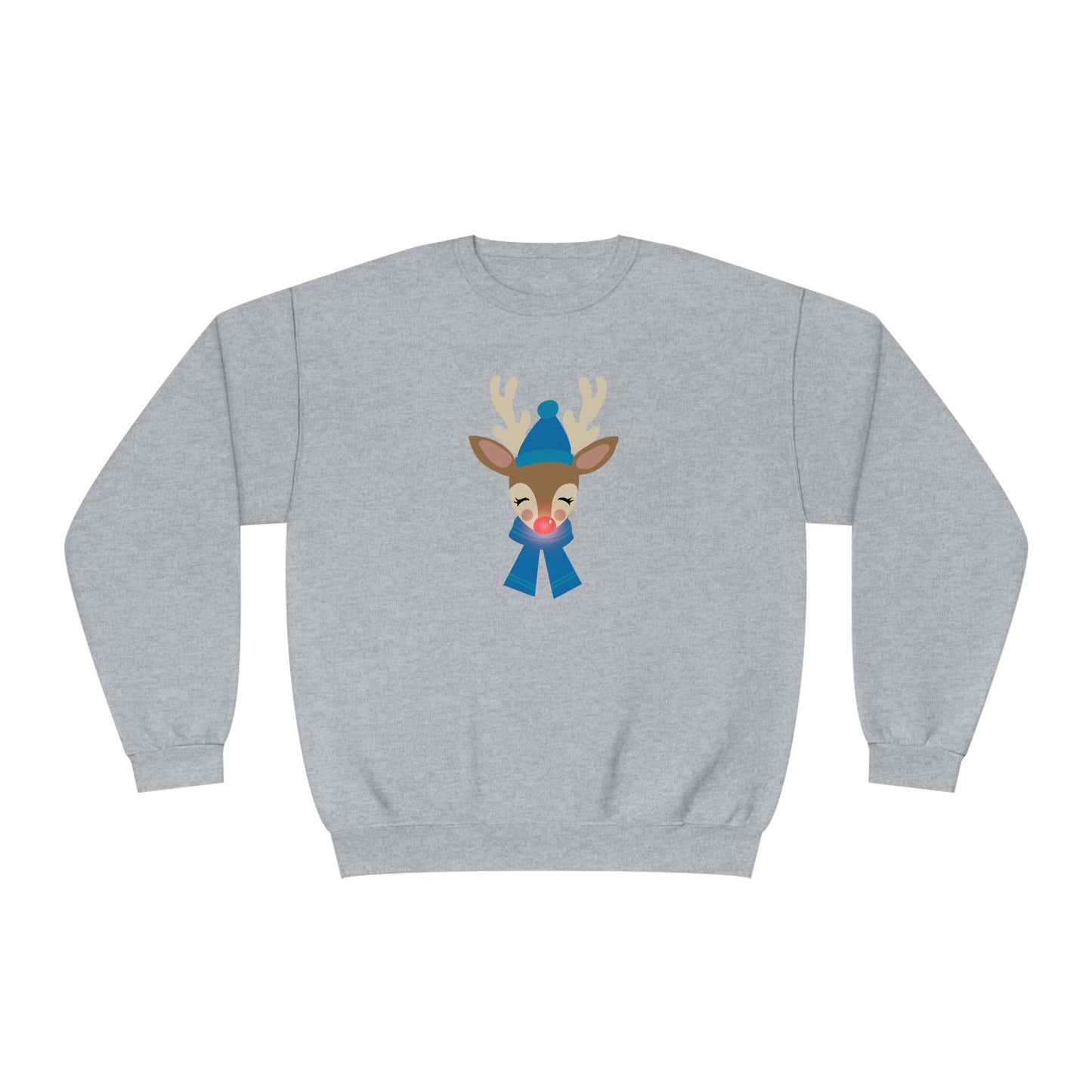 NWT- Reindeer Blue Unisex NuBlend® Crewneck Sweatshirt