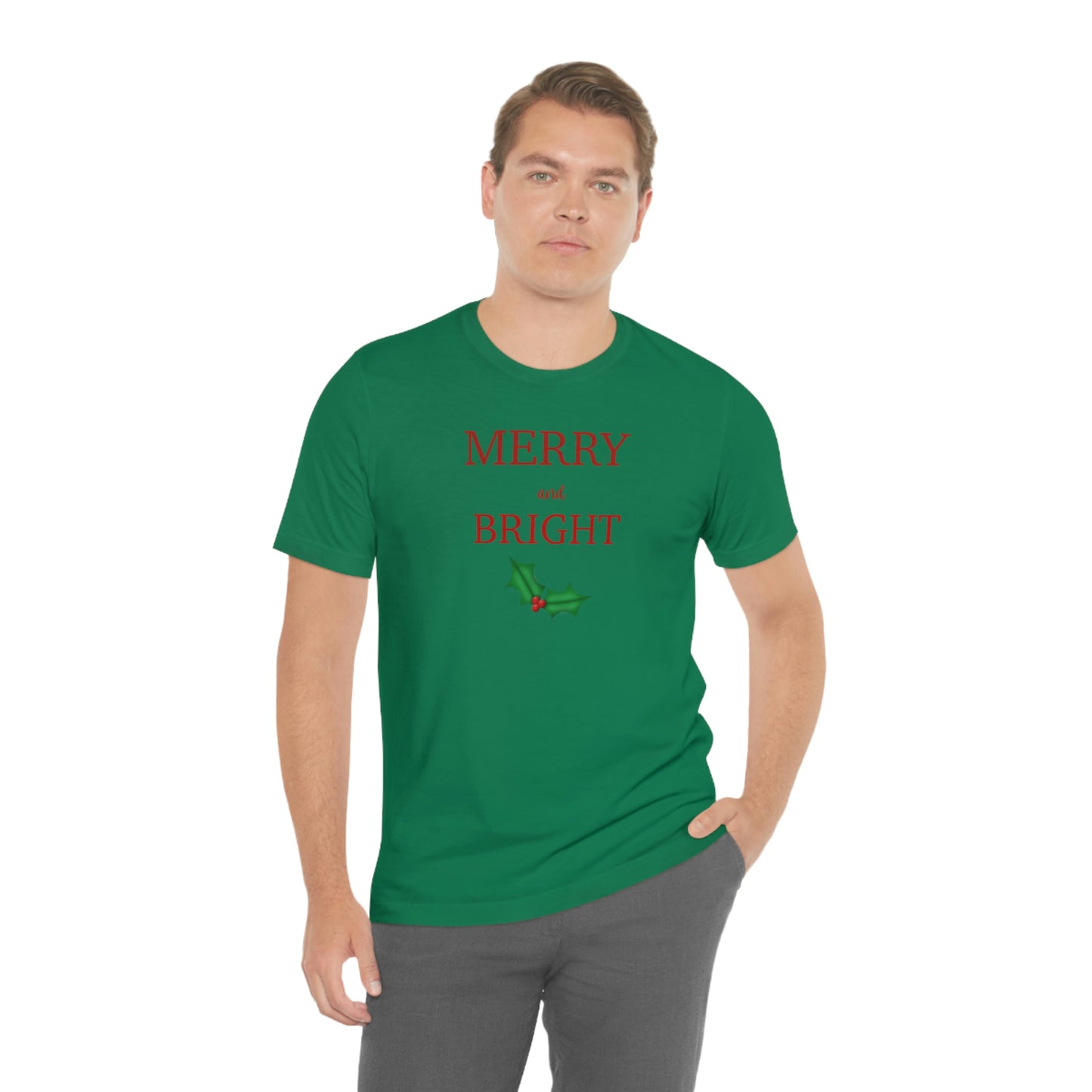 Holiday Merry Unisex Jersey Short Sleeve Tee