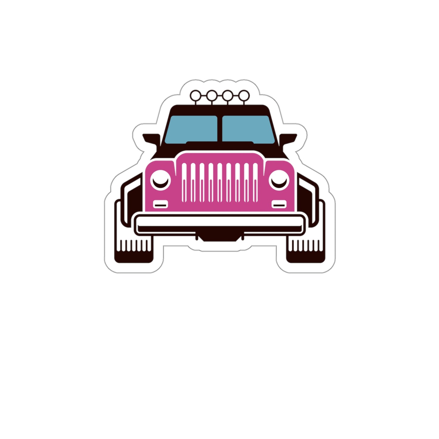 NWT- Pink Jeep Kiss-Cut Stickers