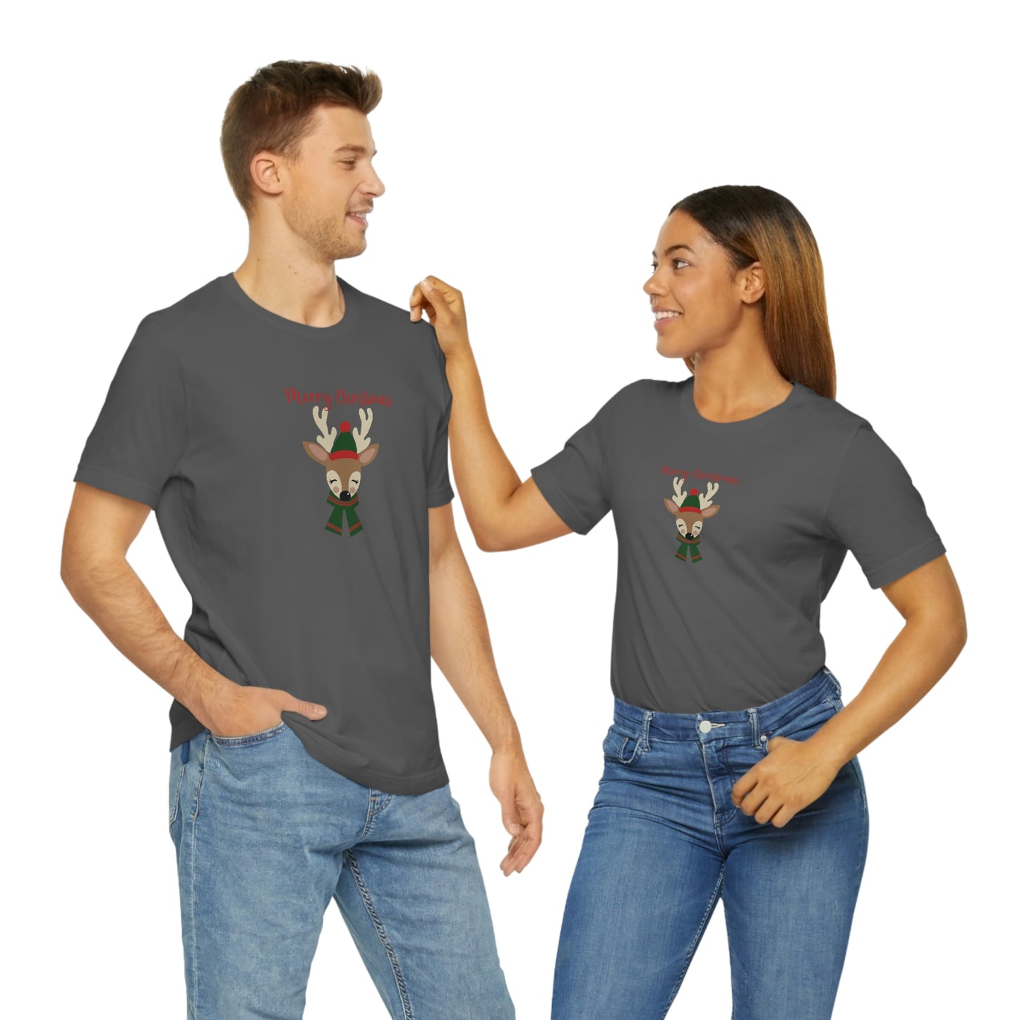 Holiday Reindeer 2 Unisex Jersey Short Sleeve Tee