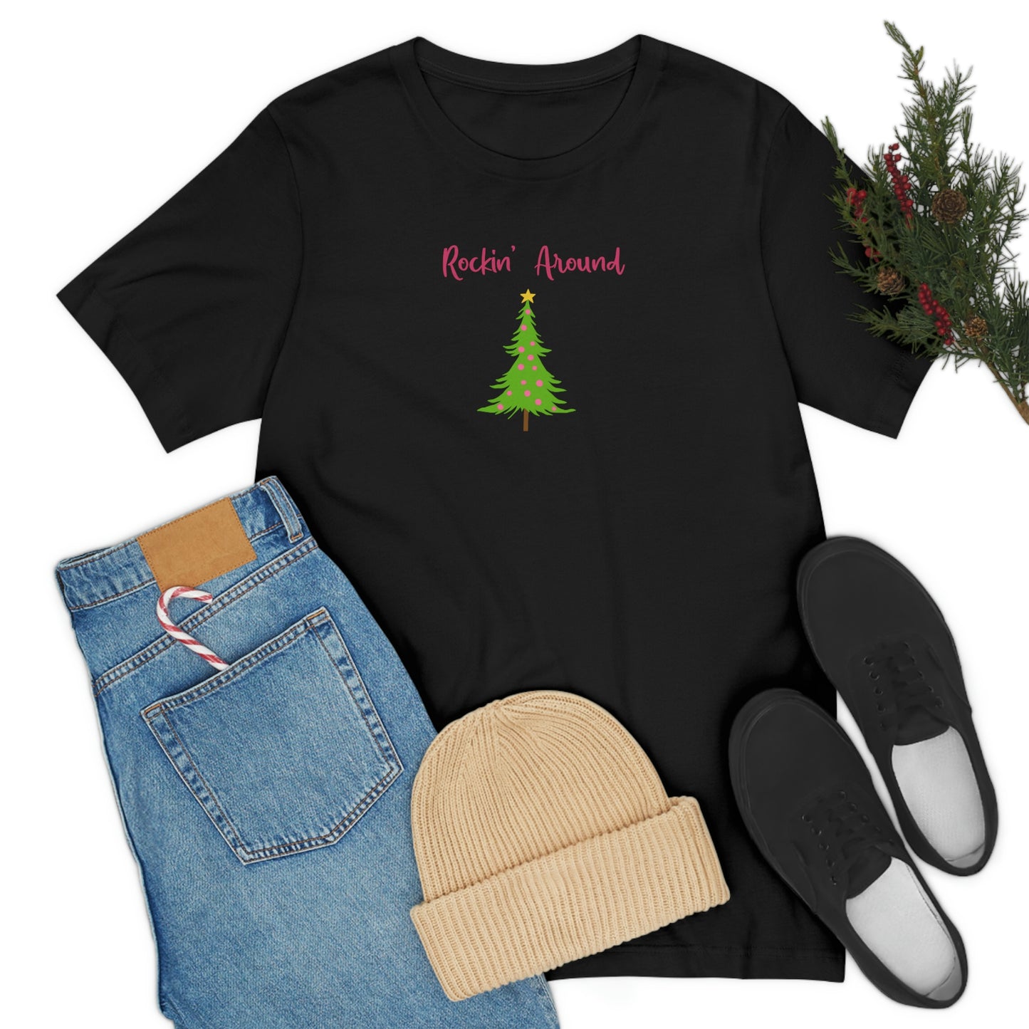 Holiday Rockin Christmas Unisex Jersey Short Sleeve Tee