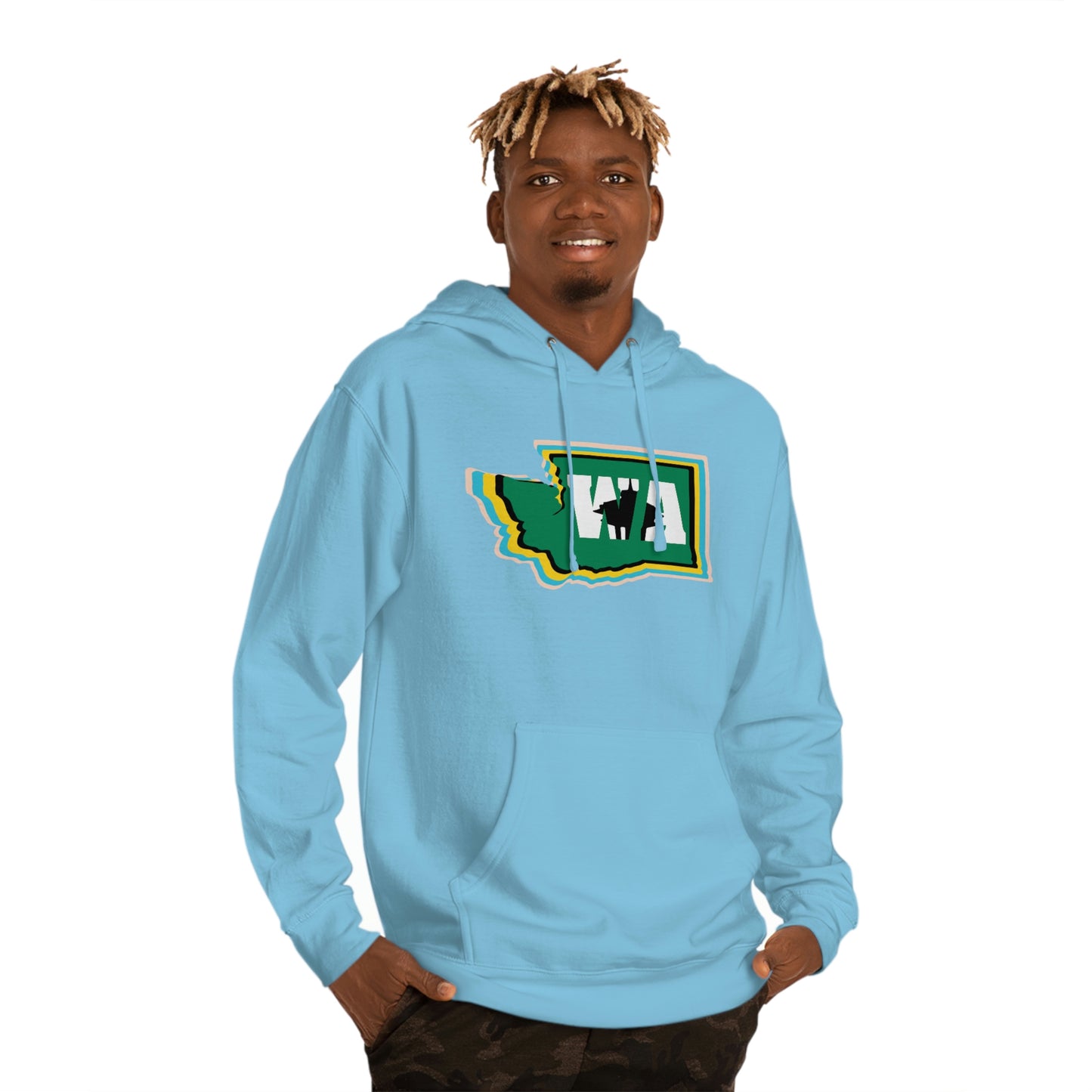 State Love- Washington Alternate Green SN Unisex Hooded Sweatshirt