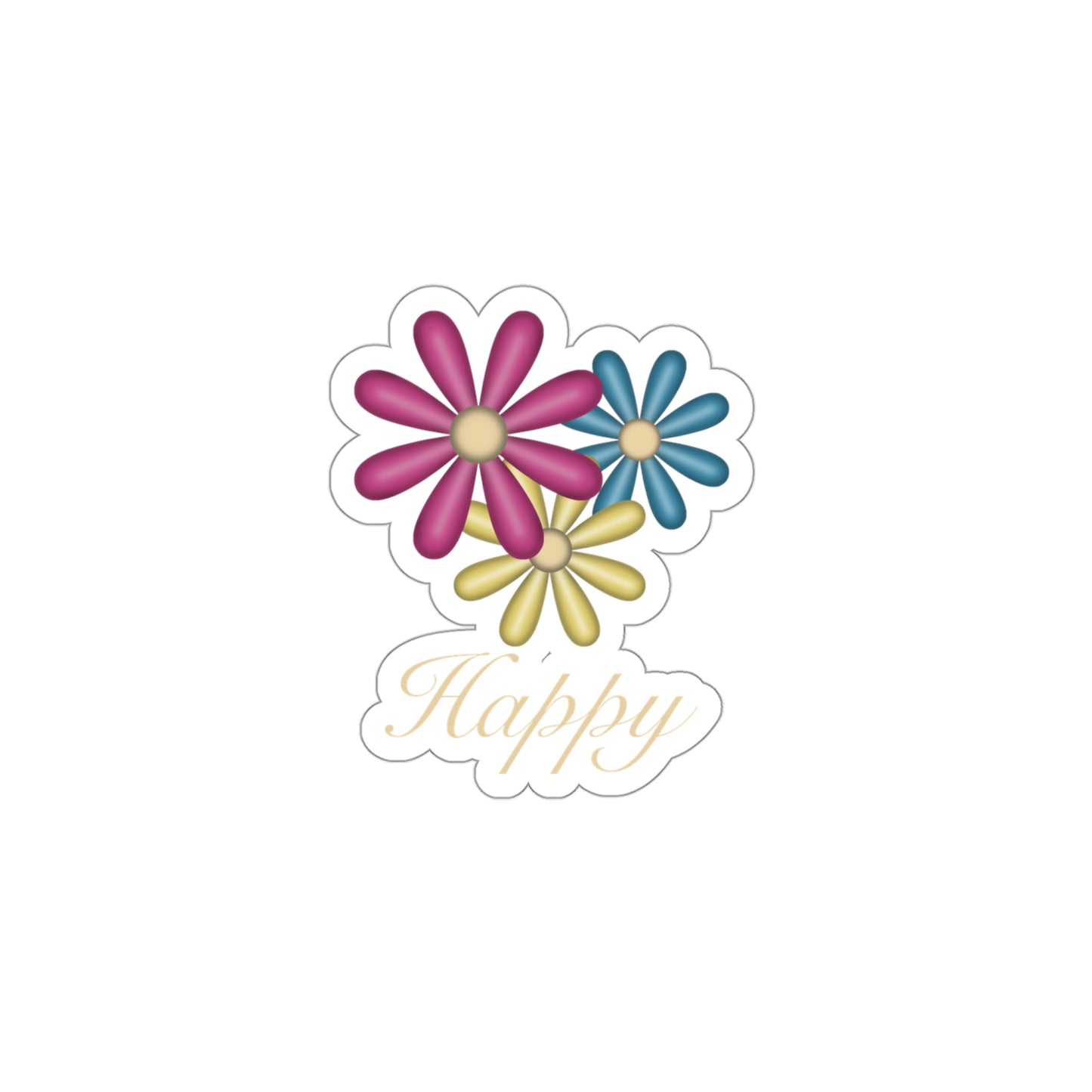 NWT- Happy Flowers Kiss-Cut Stickers