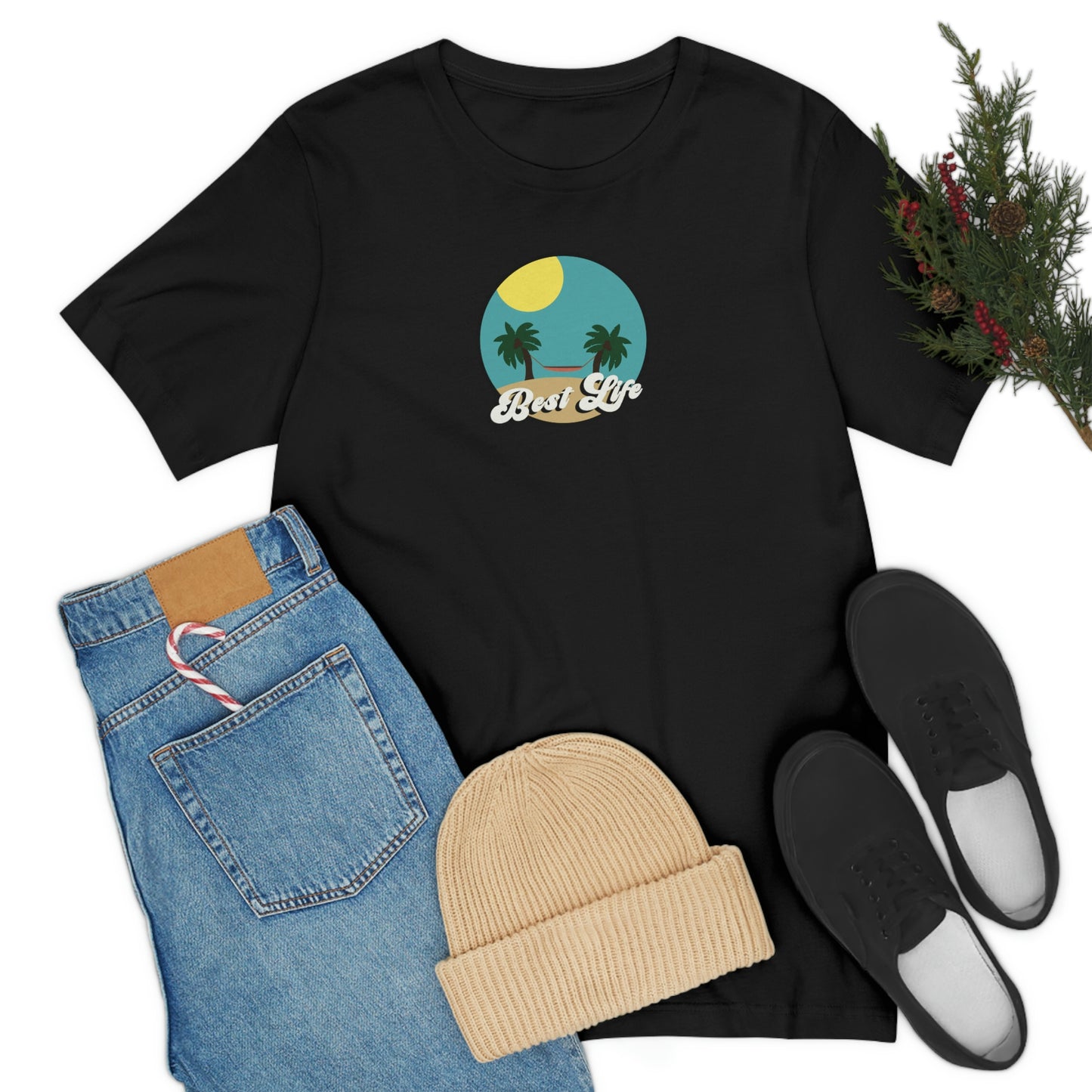 Best Life- Palm Trees Unisex Jersey Short Sleeve Tee