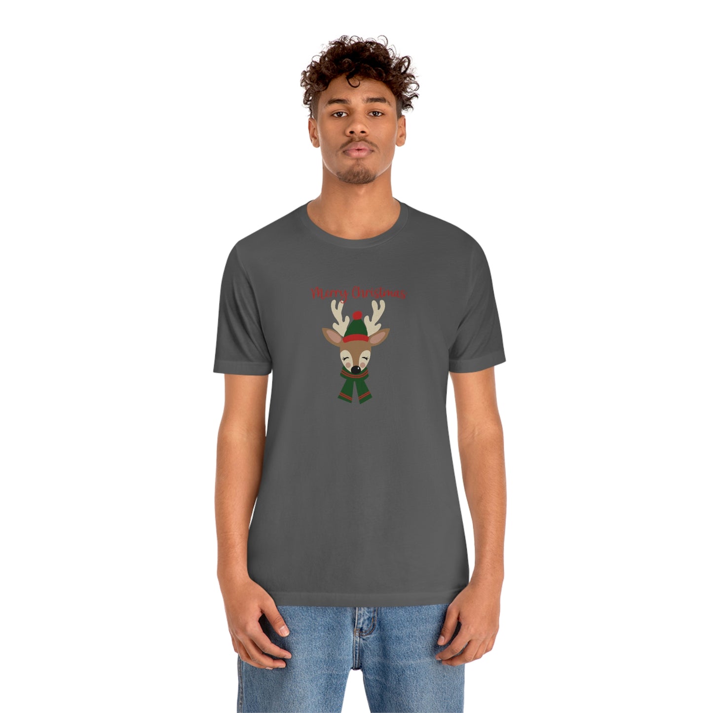 Holiday Reindeer 2 Unisex Jersey Short Sleeve Tee