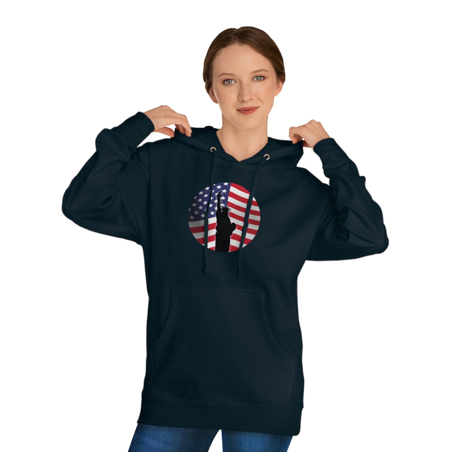 Holiday Lady Liberty 2 Unisex Hooded Sweatshirt