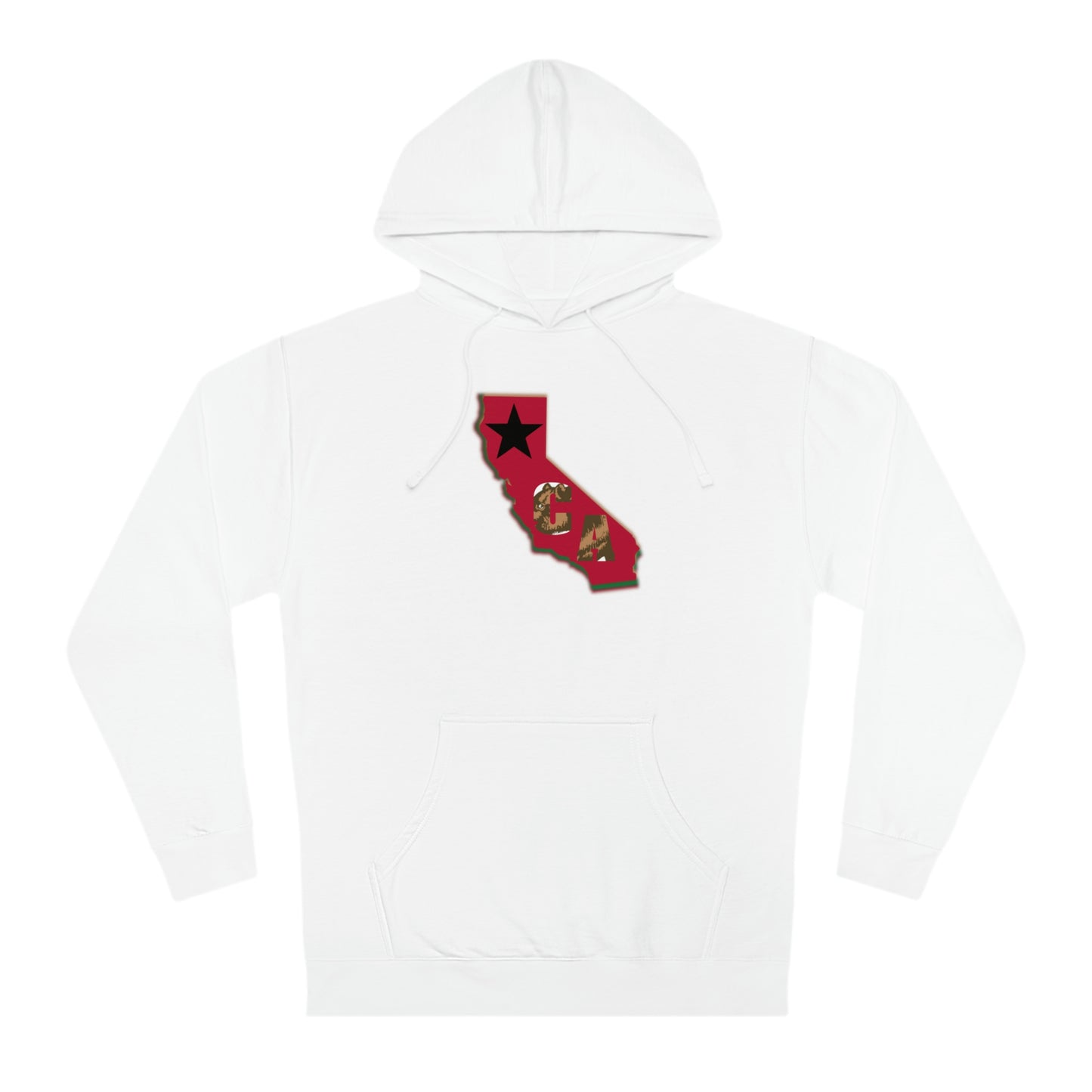 State Love-California Red Unisex Hooded Sweatshirt