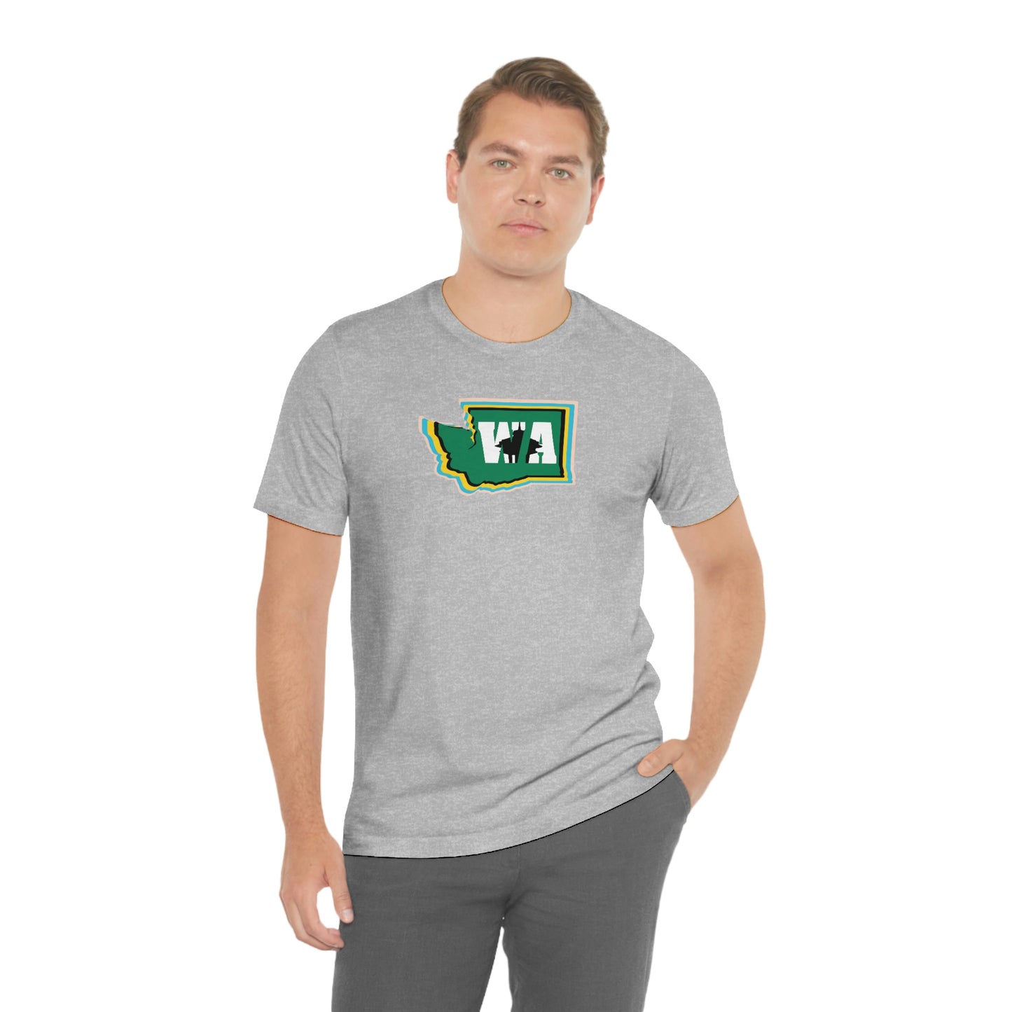 State Love- Washington Alternate Green SN Unisex Jersey Short Sleeve Tee