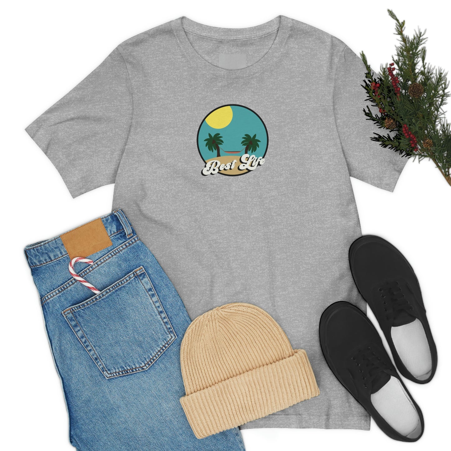 Best Life- Palm Trees Unisex Jersey Short Sleeve Tee