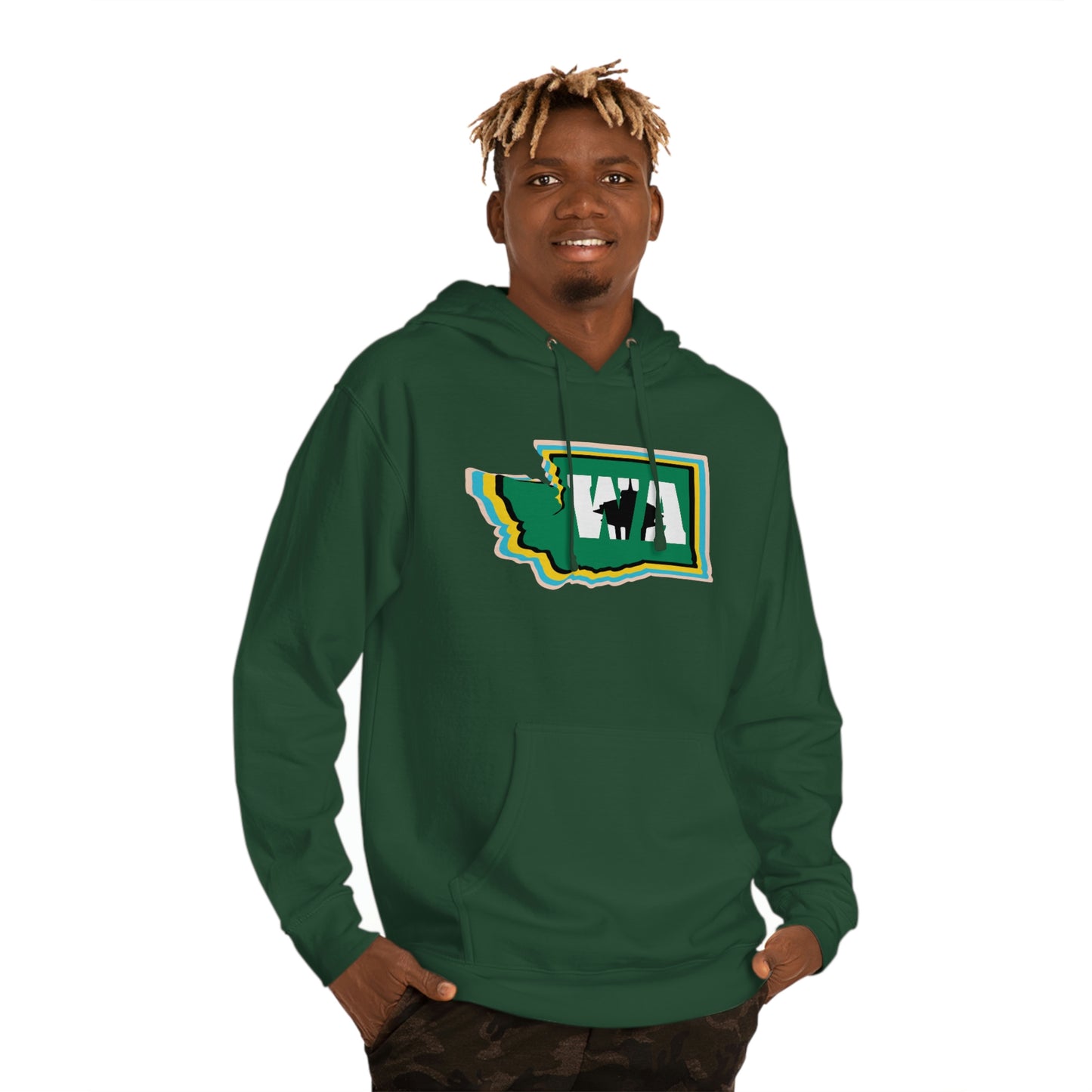 State Love- Washington Alternate Green SN Unisex Hooded Sweatshirt