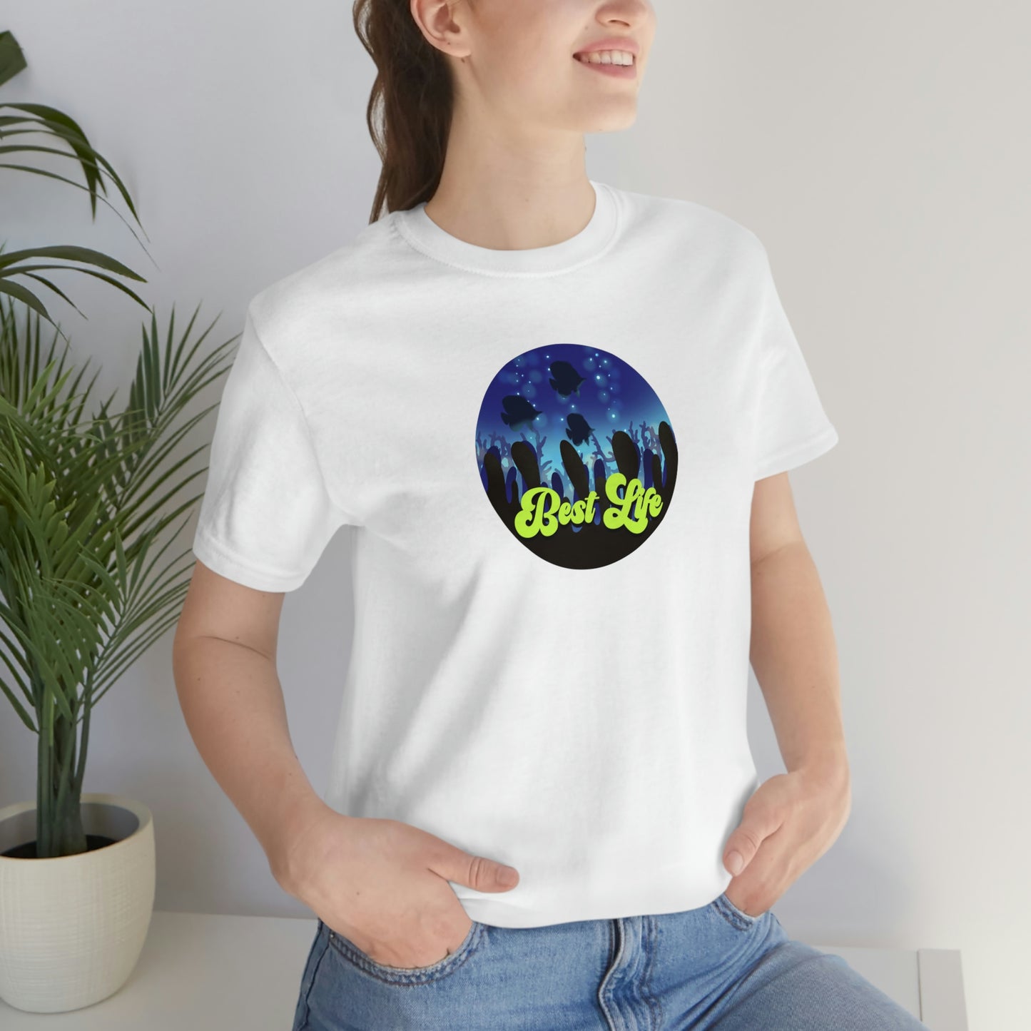 Best Life- Underwater Scene Unisex Jersey Short Sleeve Tee