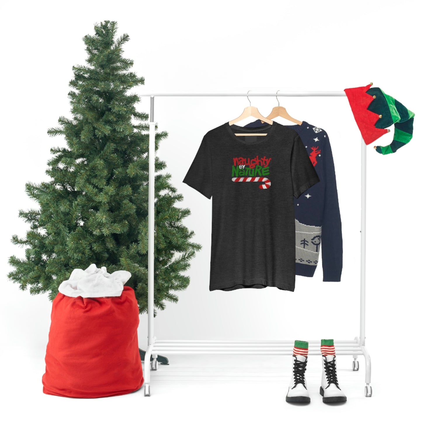 Holiday- Naughty by Nature Christmas Unisex Jersey Short Sleeve Tee