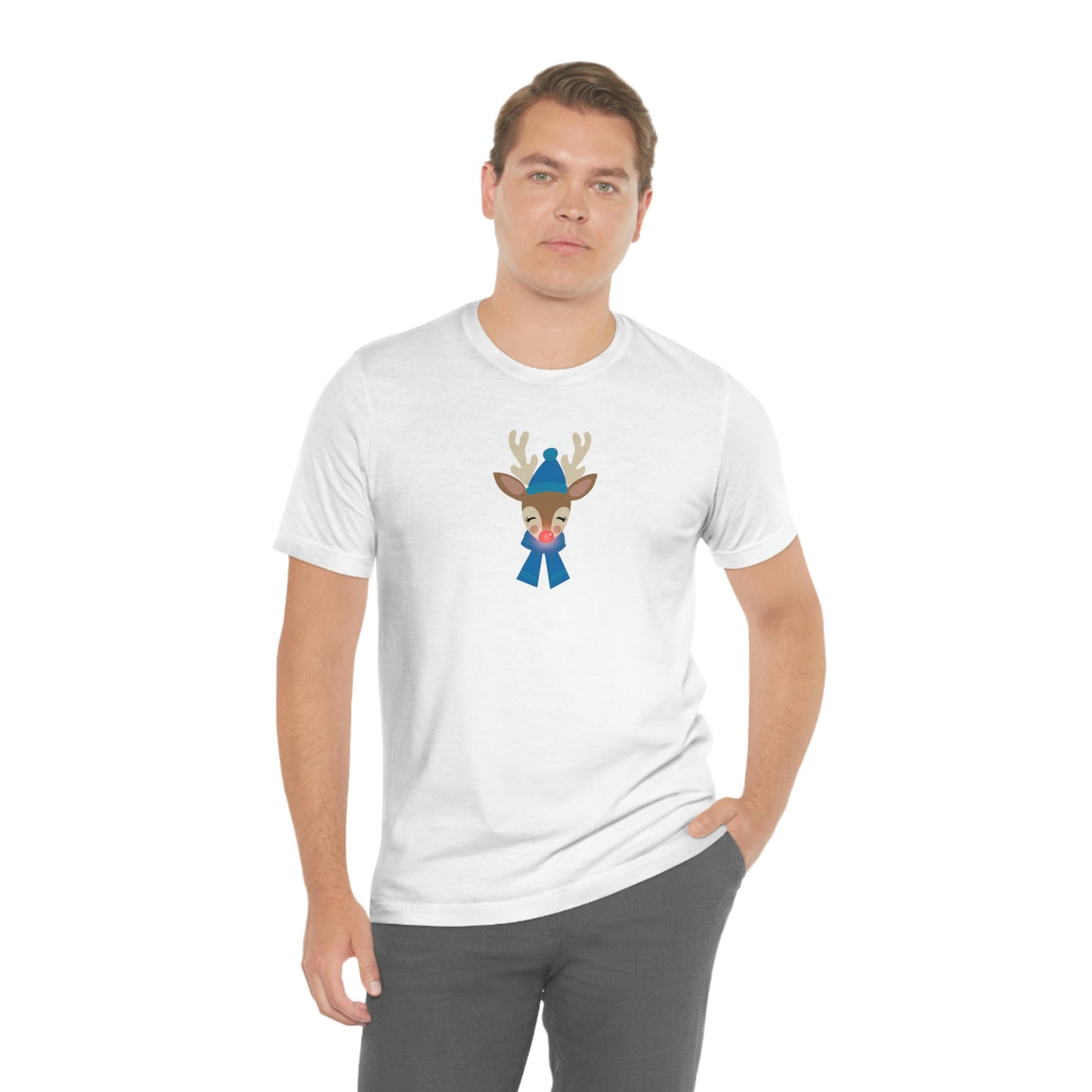 Holiday Reindeer 1 Unisex Jersey Short Sleeve Tee