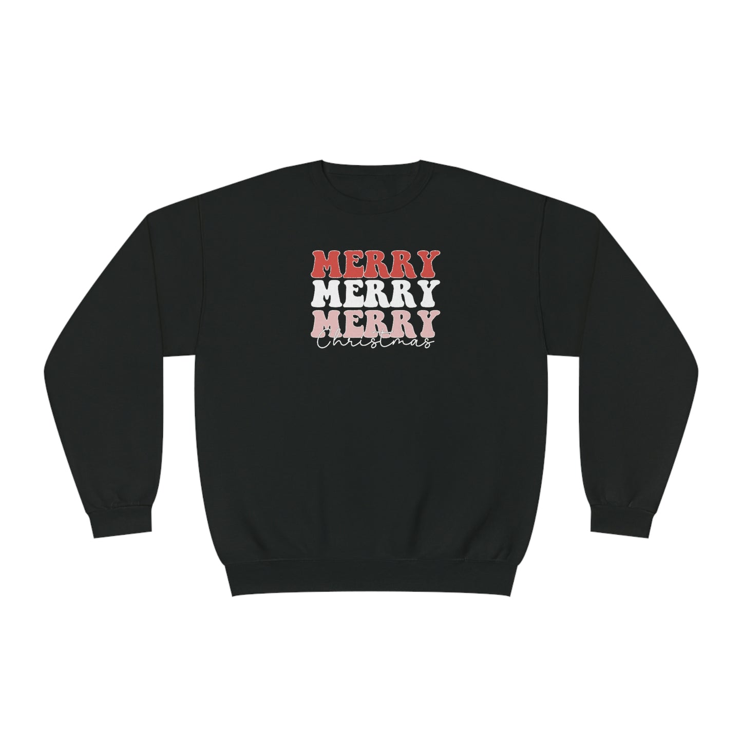 NWT-Merry Merry Merry Christmas Unisex NuBlend® Crewneck Sweatshirt